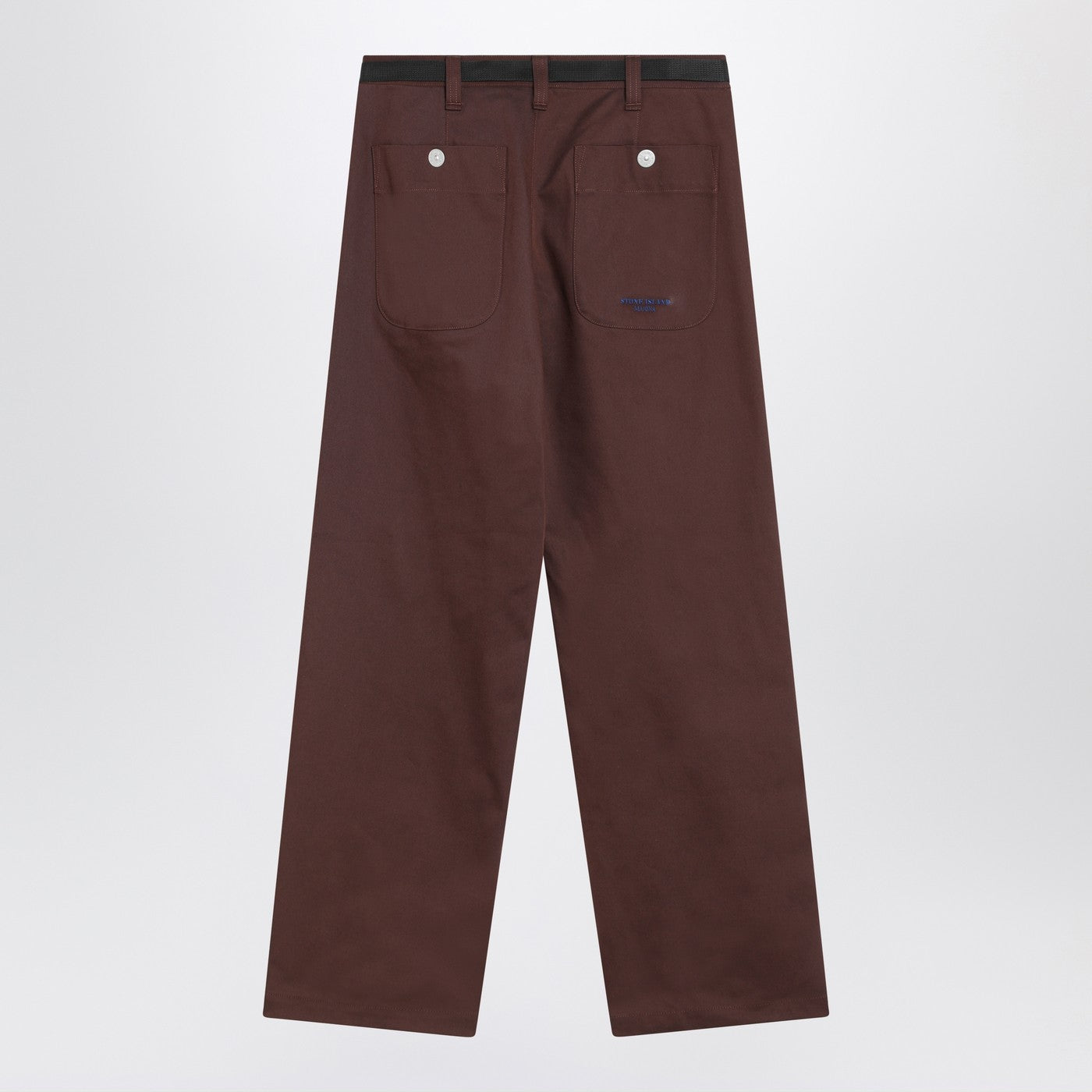 Stone Island Tobacco-Coloured Cotton Blend Trousers Men STONE ISLAND