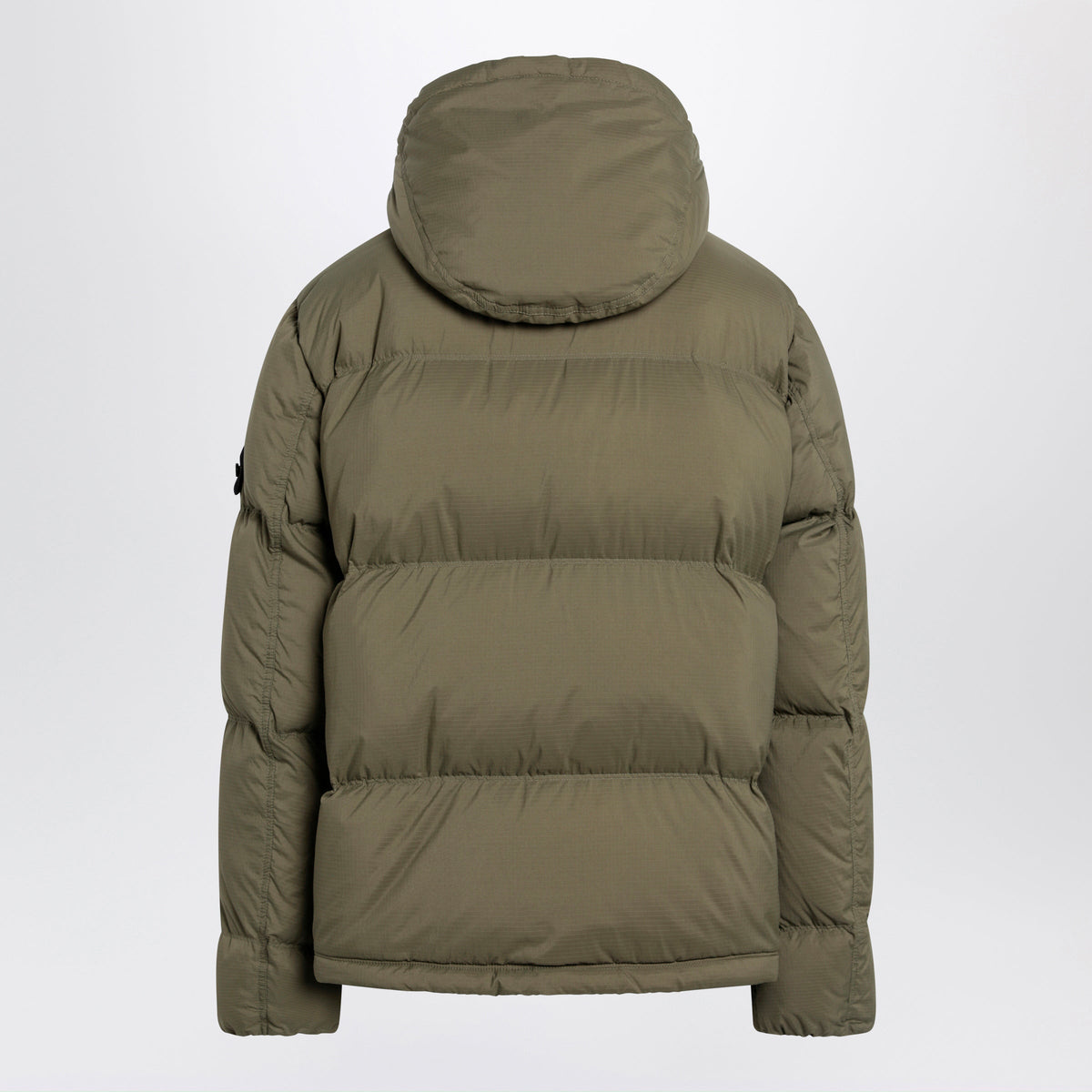 Stone Island Military Green Ripstop Nylon Zip-Up Down Jacket Men STONE ISLAND