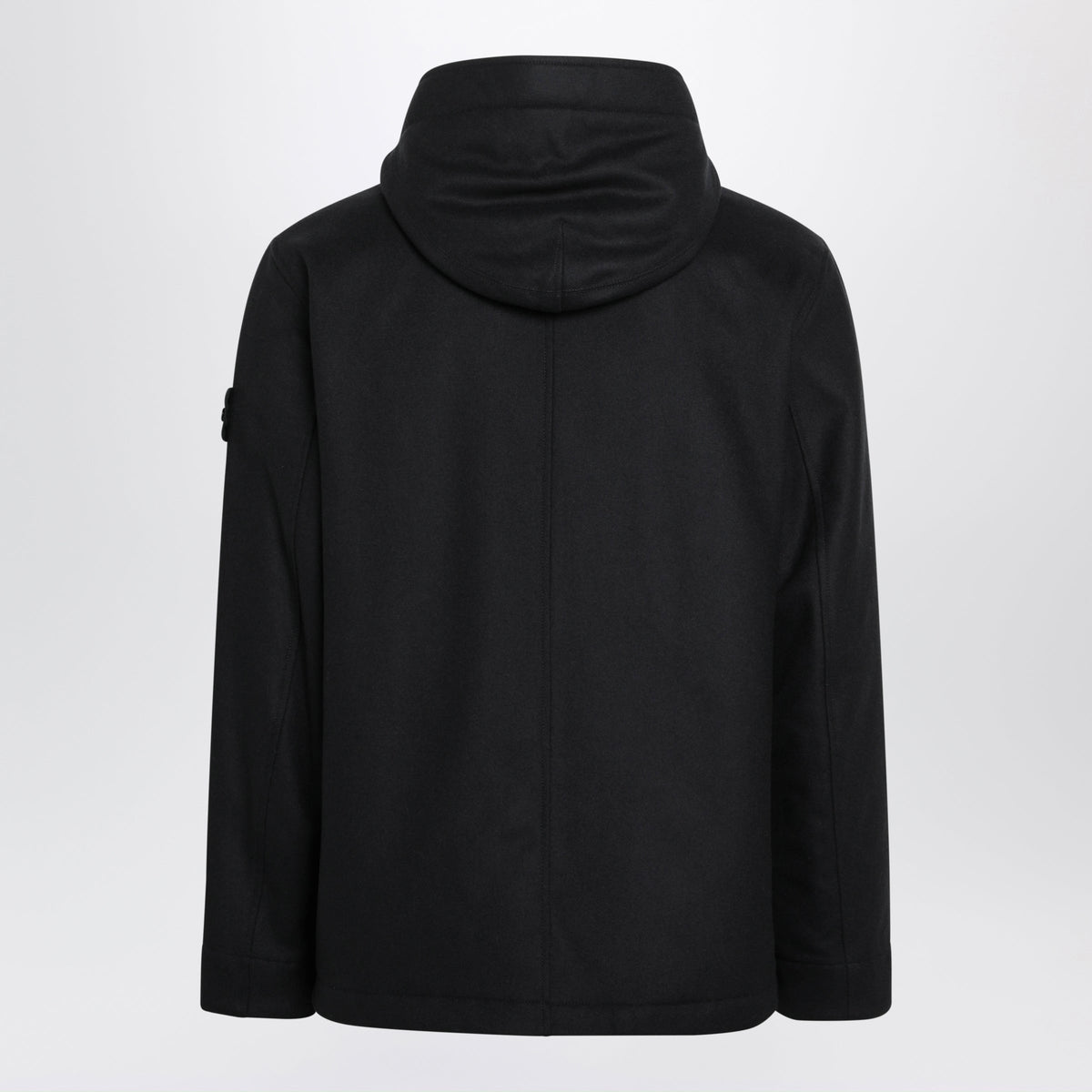Stone Island Navy Blue Hooded Jacket In Wool Blend Men STONE ISLAND