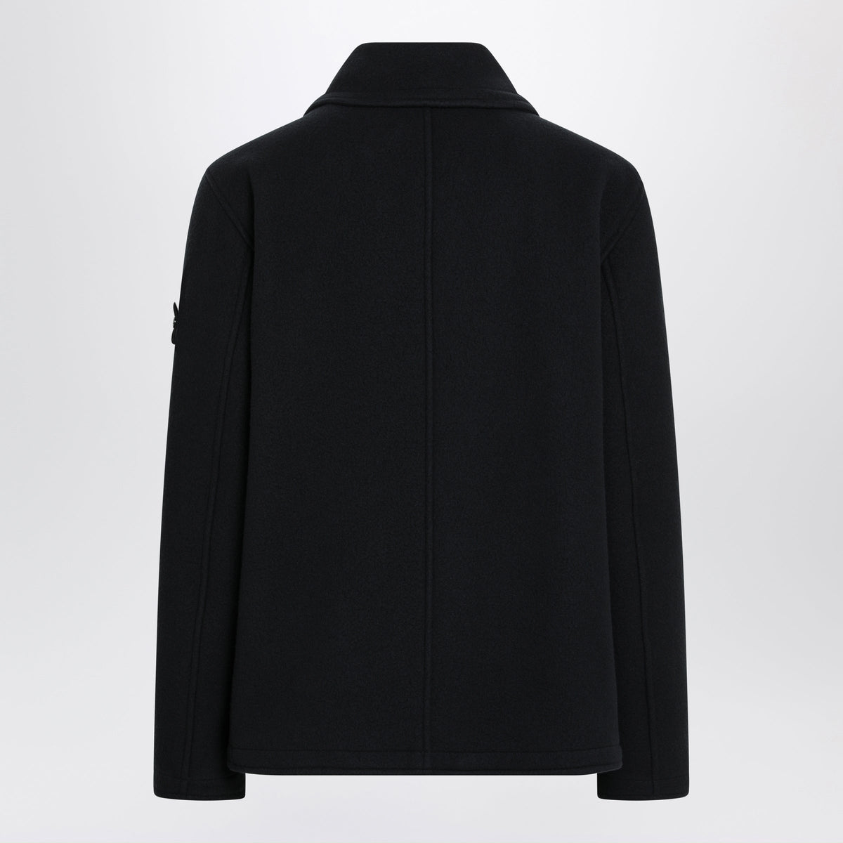 Stone Island Navy Blue Double-Breasted Coat In Wool And Cashmere Men STONE ISLAND