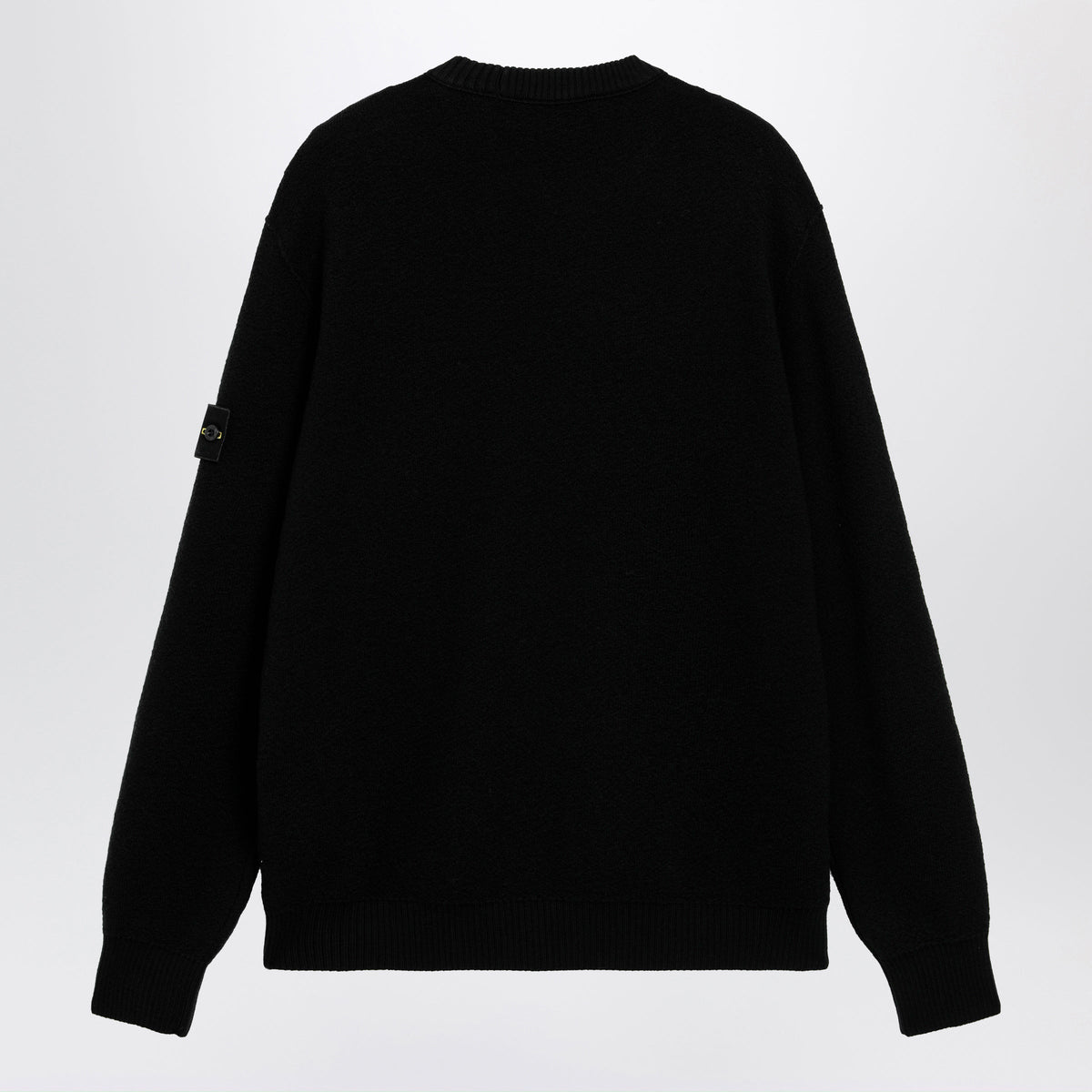 Stone Island Black Wool Crewneck Sweater Men STONE ISLAND