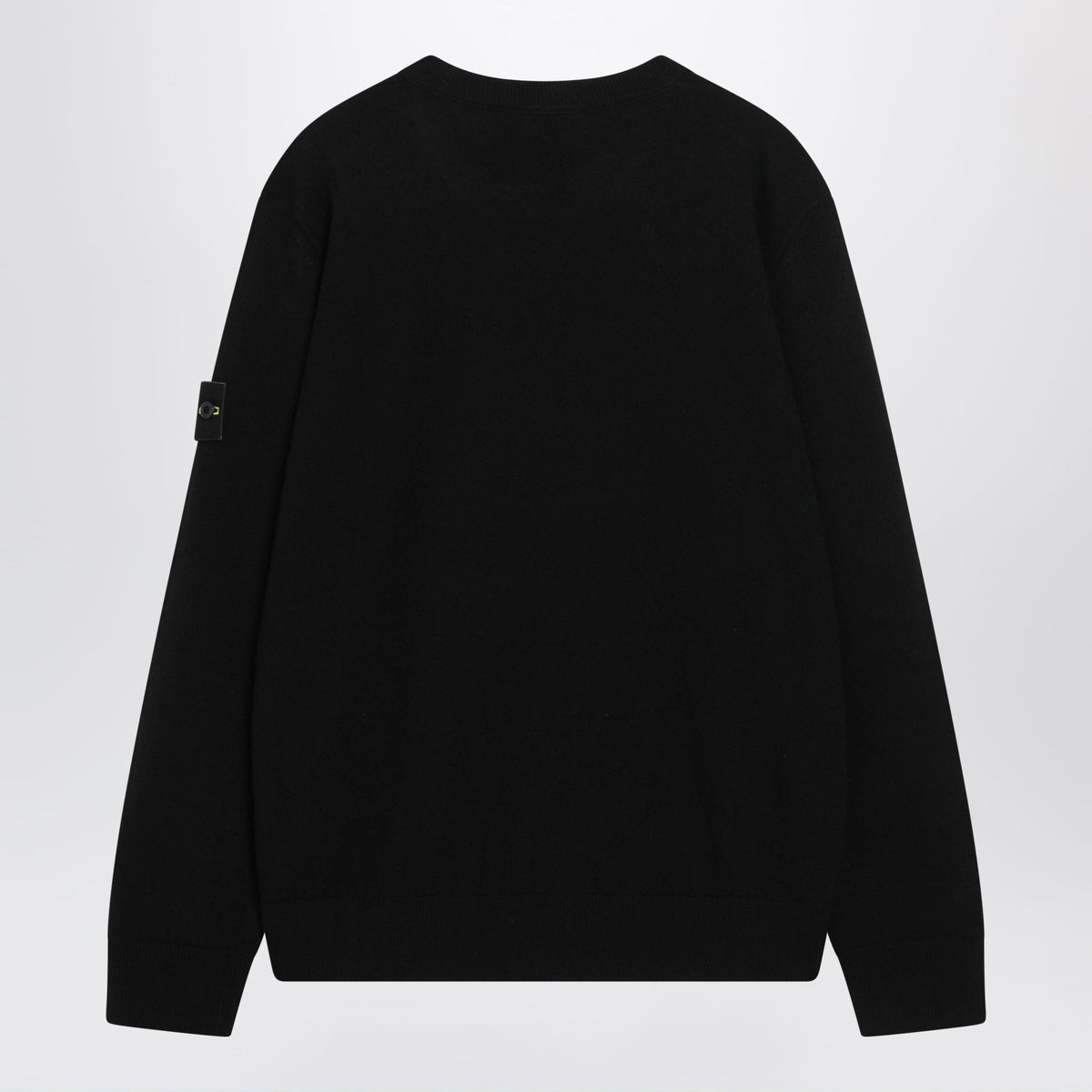 Stone Island Black Wool Crew-Neck Sweater Men STONE ISLAND
