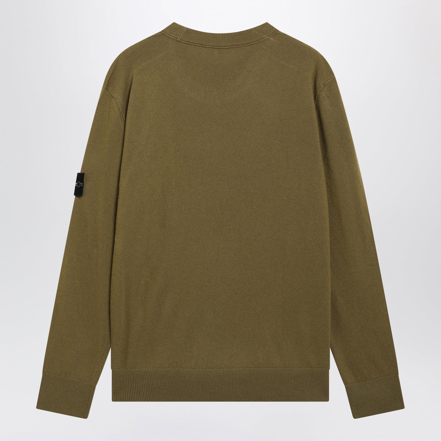 Stone Island Cactus-Colored Crewneck Sweater In Wool Men STONE ISLAND