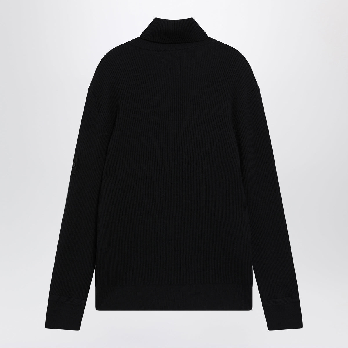 Stone Island Navy Blue Ribbed Turtleneck Sweater Men