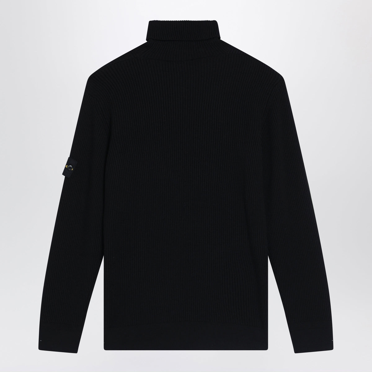 Stone Island Black Ribbed Turtleneck Sweater Men STONE ISLAND