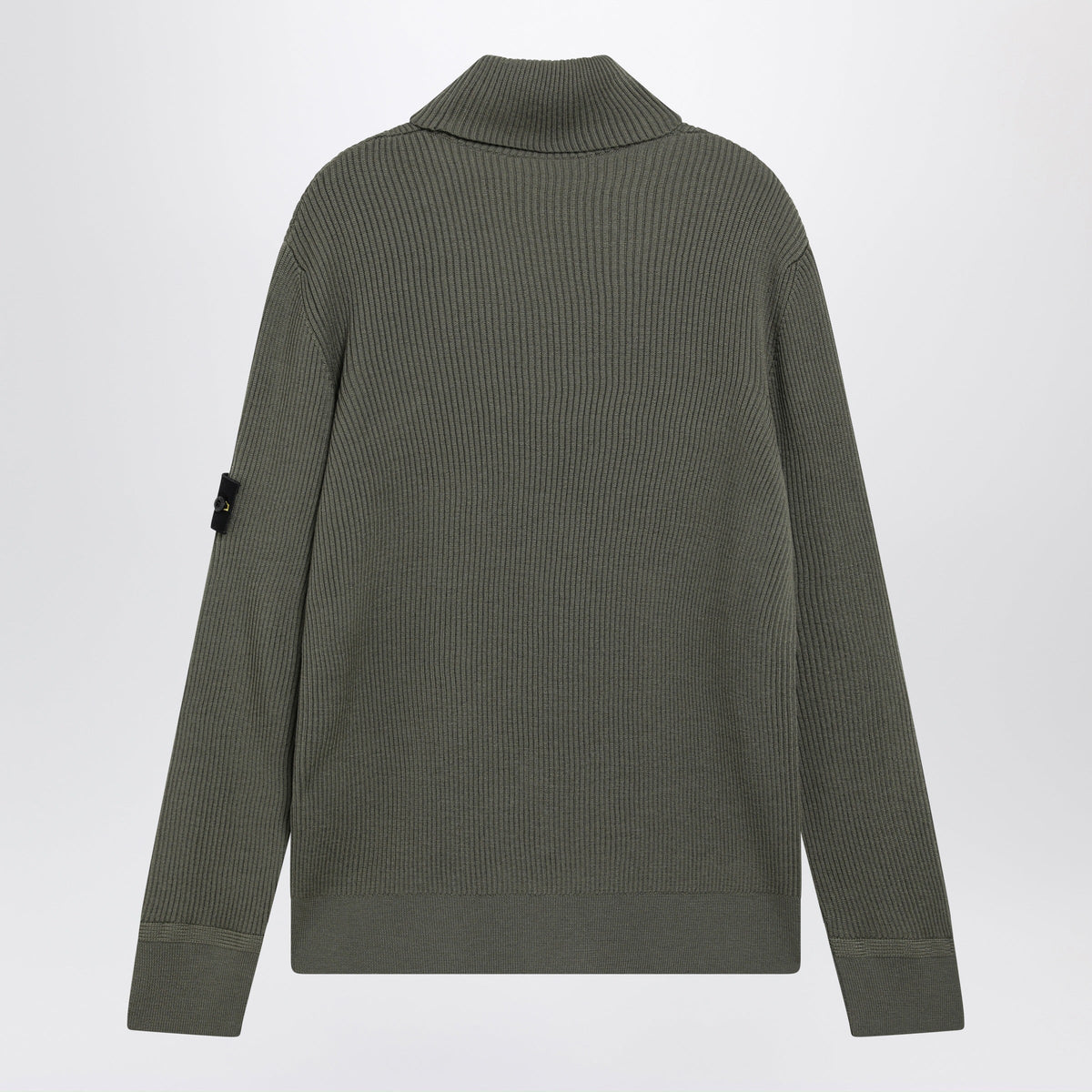 Stone Island Military Green Ribbed Turtleneck Sweater Men STONE ISLAND