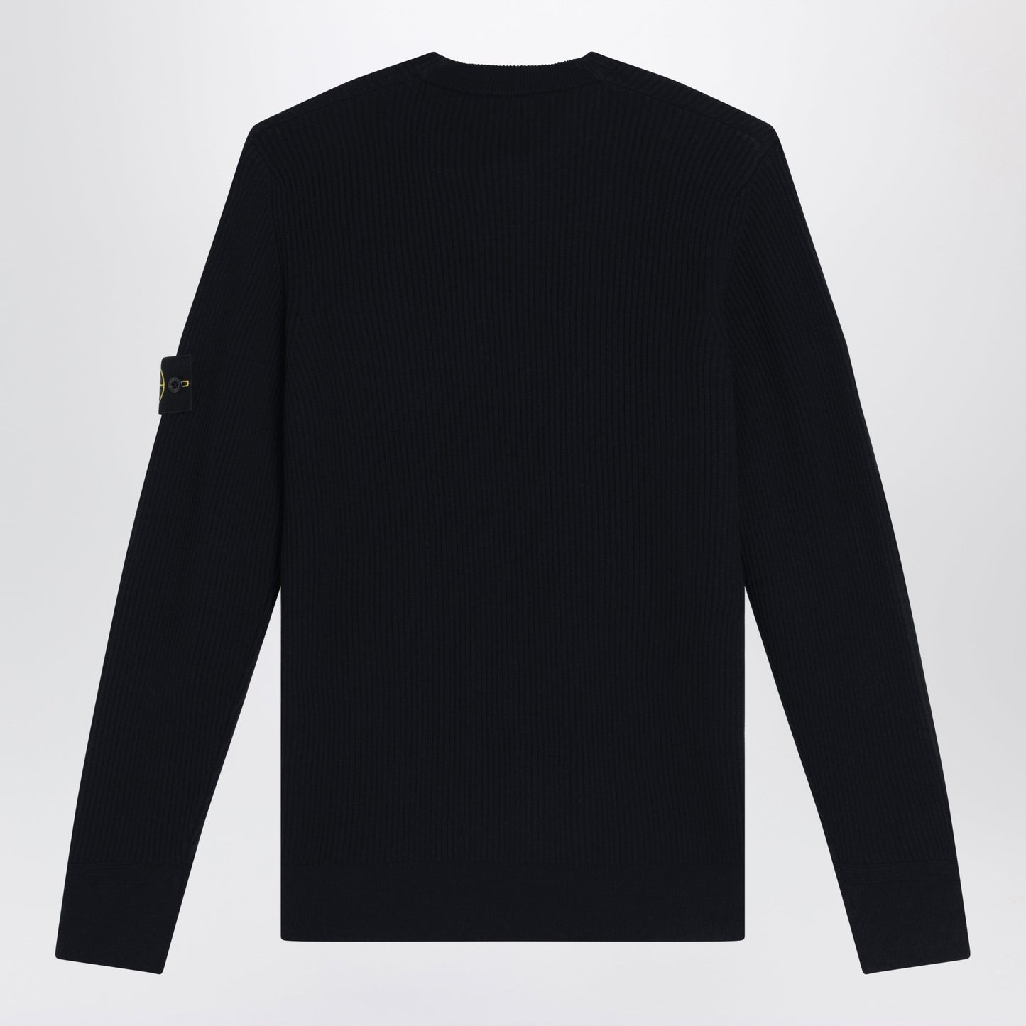 Stone Island Navy Blue Ribbed Crew-Neck Sweater Men STONE ISLAND