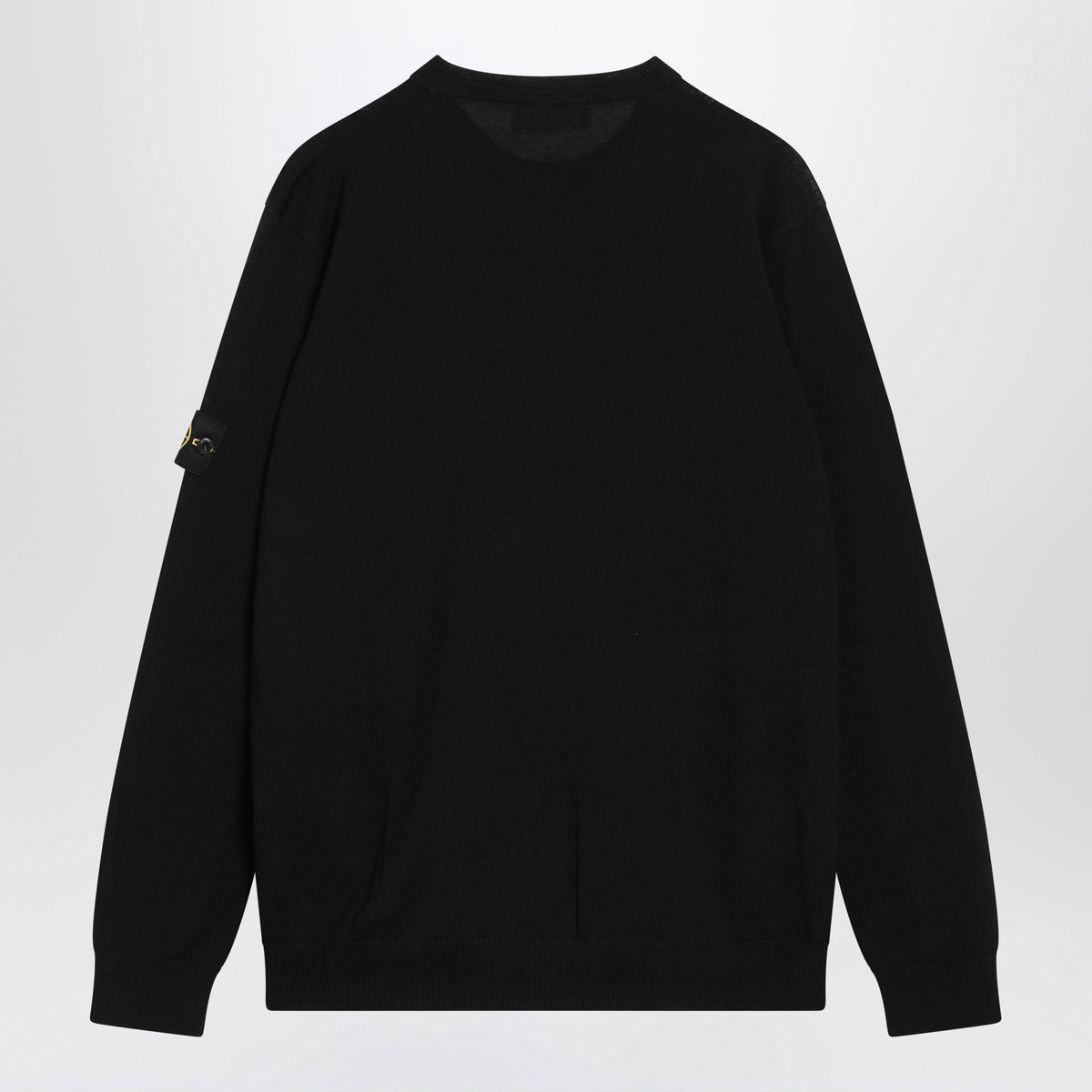 Stone Island Black Wool Crew-Neck Sweater Men STONE ISLAND