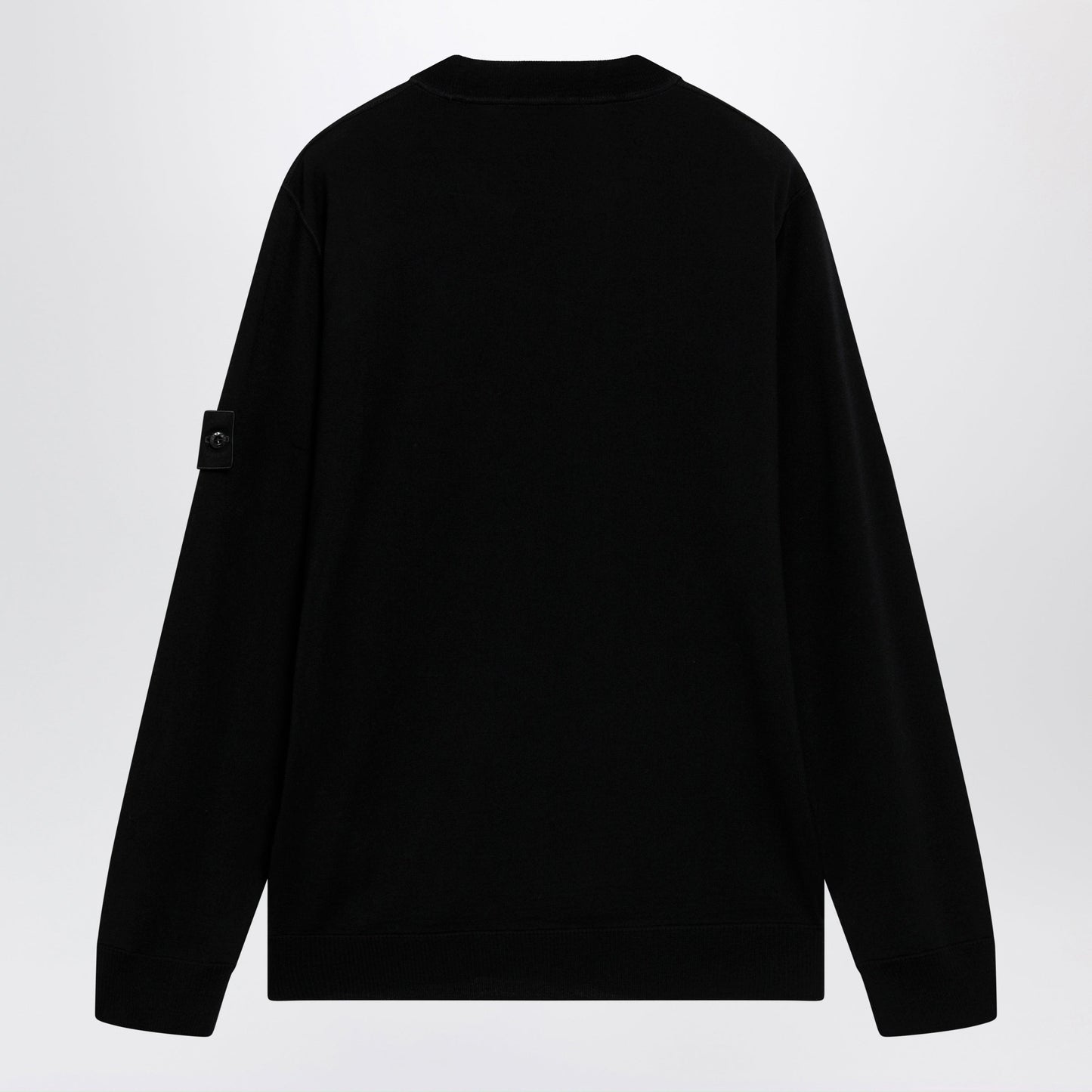 Stone Island Black Wool Crew-Neck Sweater Men STONE ISLAND