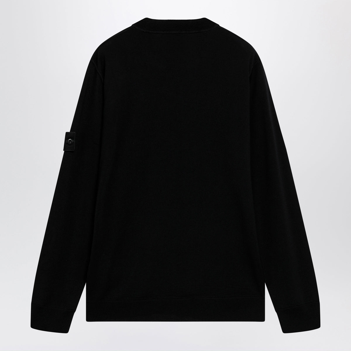 Stone Island Black Wool Crew-Neck Sweater Men STONE ISLAND