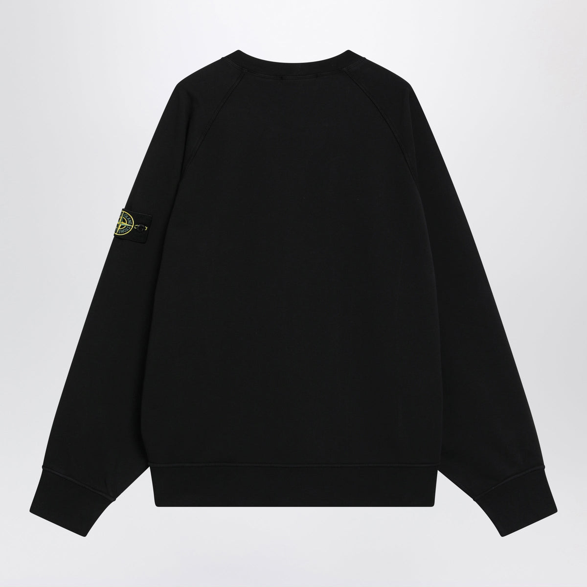 Stone Island Black Crewneck Sweatshirt In Organic Cotton Men STONE ISLAND