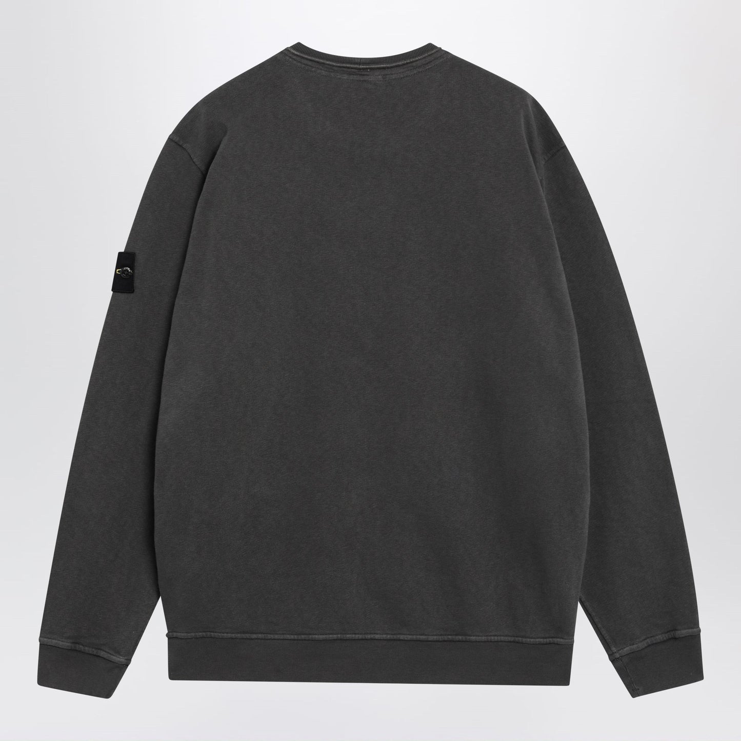 Stone Island Crewneck Sweatshirt In Slub Cotton, Grey Men STONE ISLAND