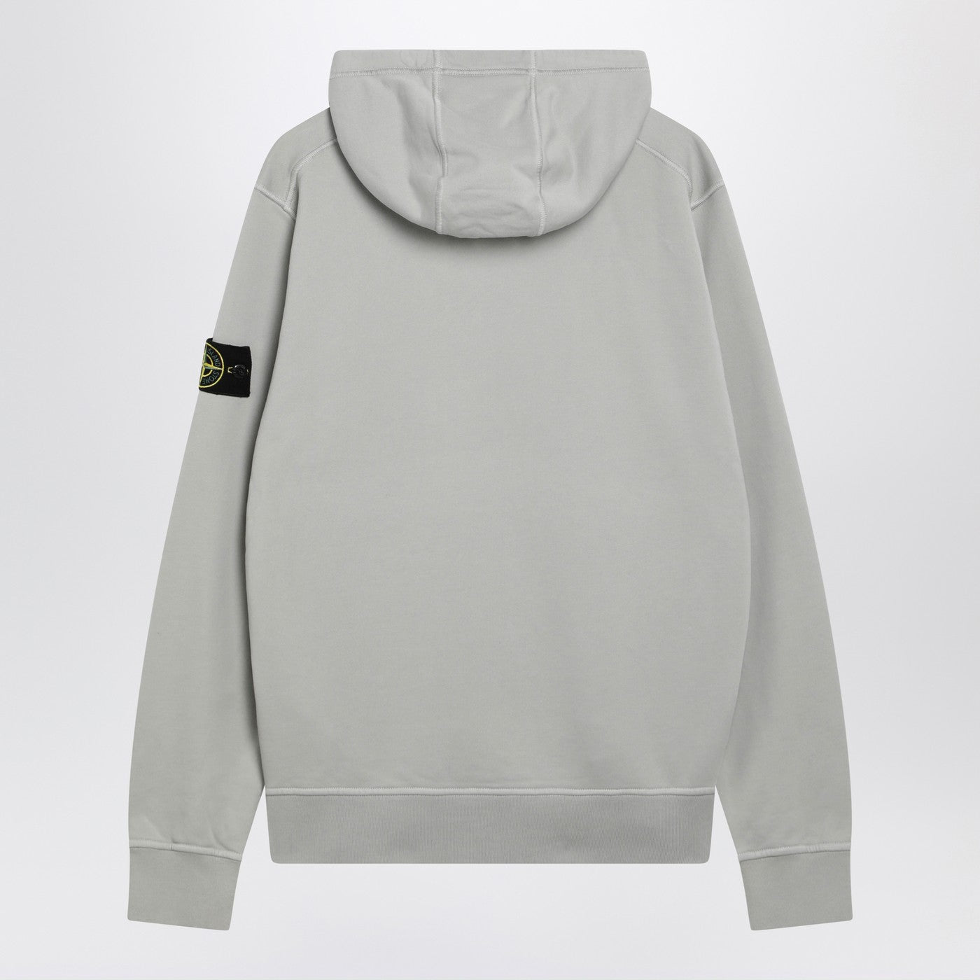 Stone Island Pearl-Grey Cotton Hoodie Men STONE ISLAND