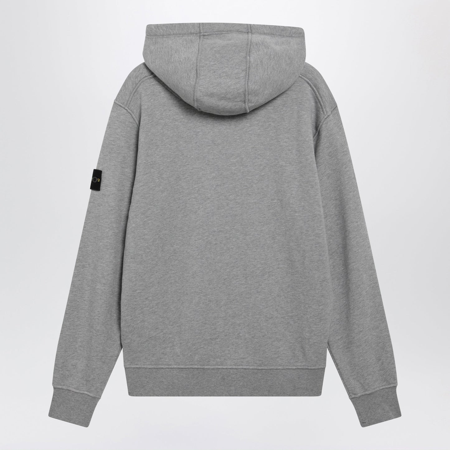 Stone Island Grey Melange Cotton Hoodie Men STONE ISLAND