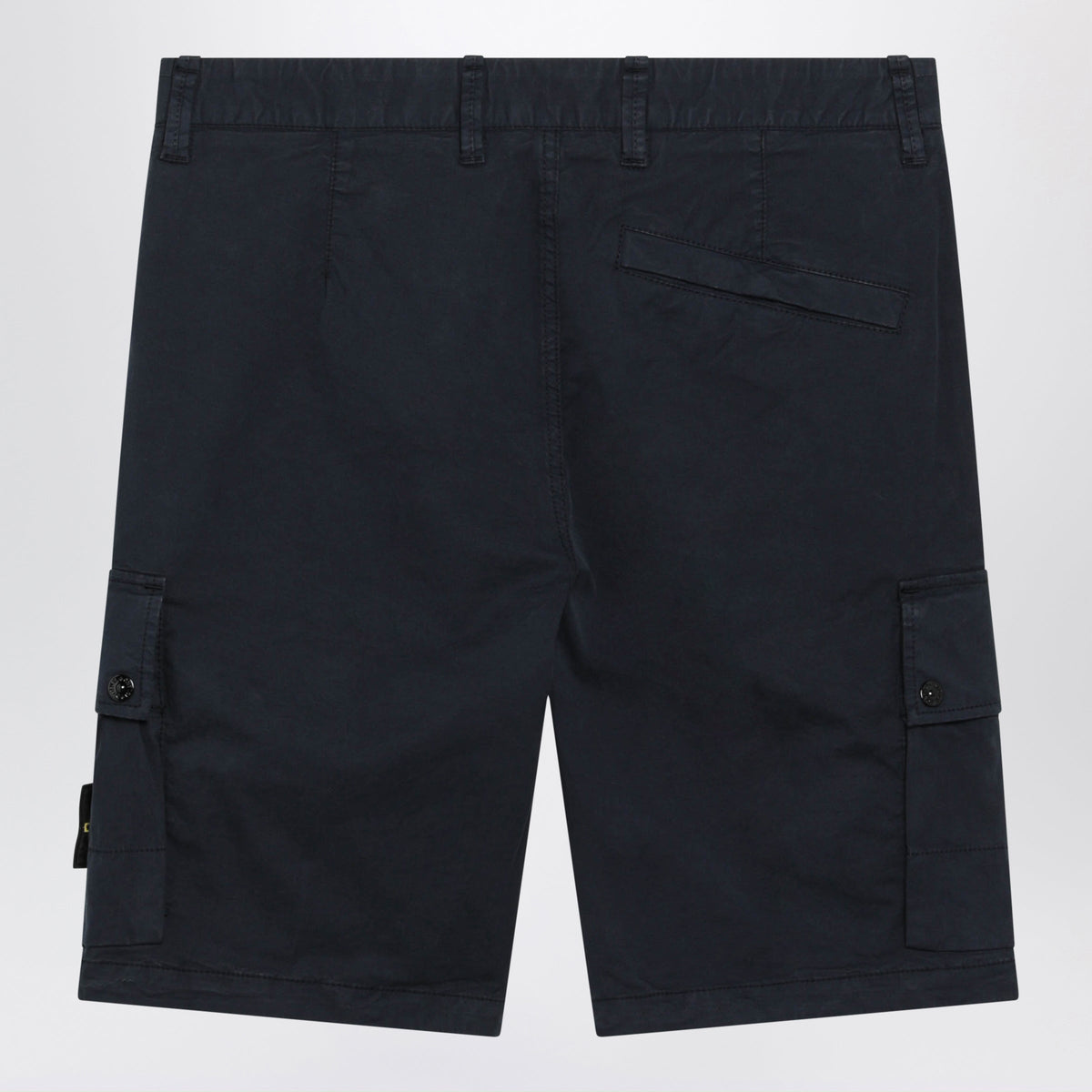 Stone Island Navy Blue Stretch Cotton Cargo Shorts Men STONE ISLAND