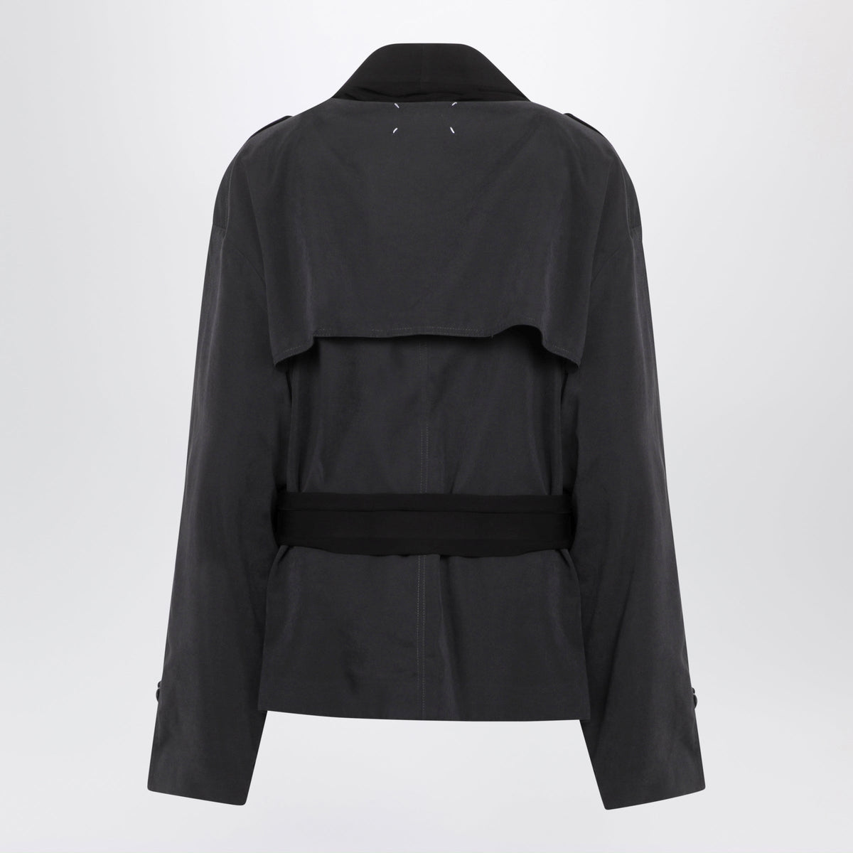 Maison Margiela Black Cropped Belted Jacket Women MAISON MARGIELA