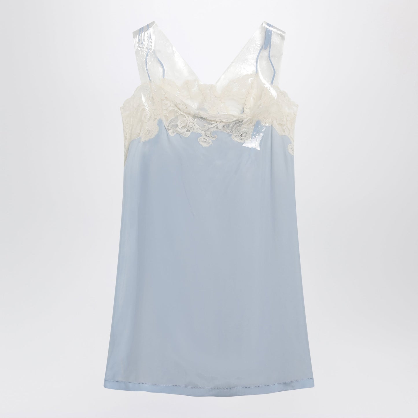 Maison Margiela Taped Slip Dress In Cupro Light Blue Women MAISON MARGIELA