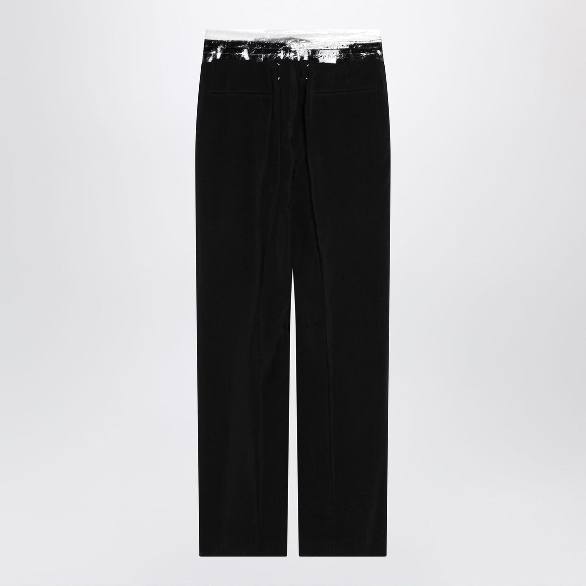Maison Margiela Black Pants With Tape-Detail Waistband Women MAISON MARGIELA