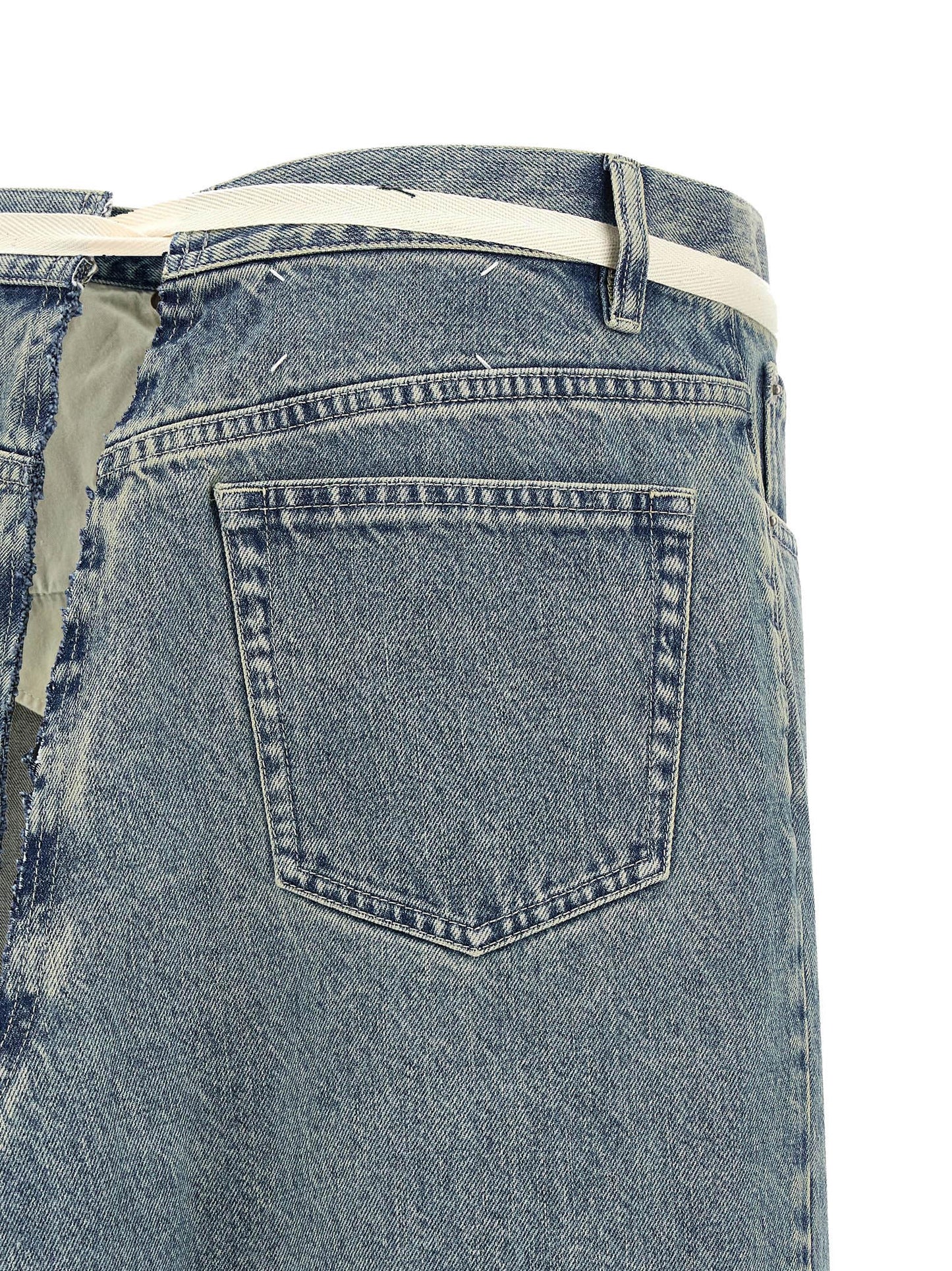 Maison Margiela Women Raw Hem Denim Skirt MAISON MARGIELA