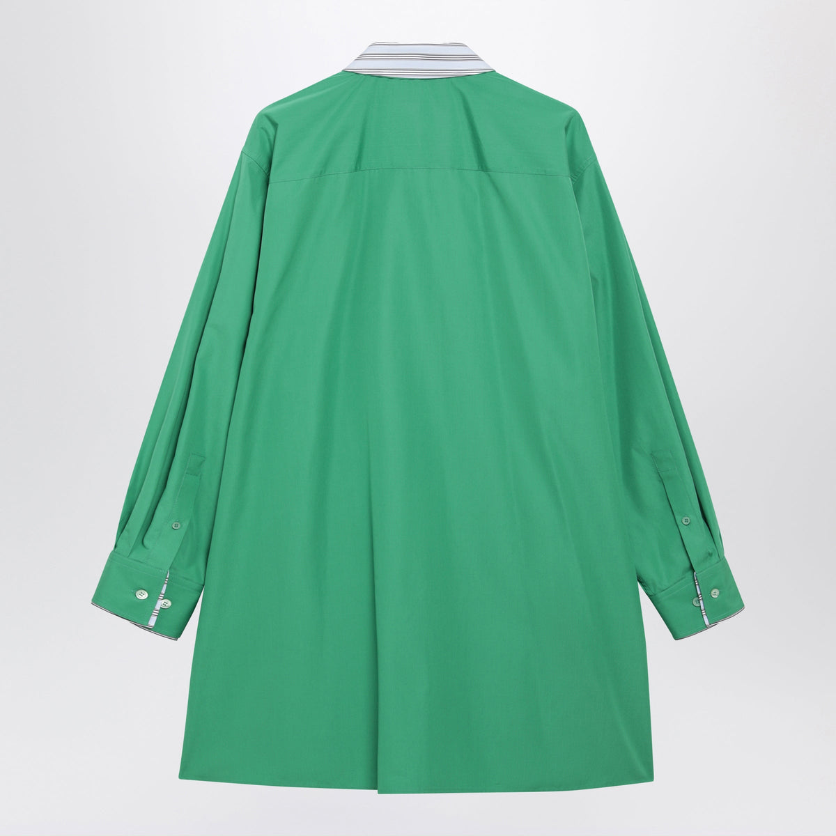 Loewe Green Cotton Shirt Dress Women LOEWE