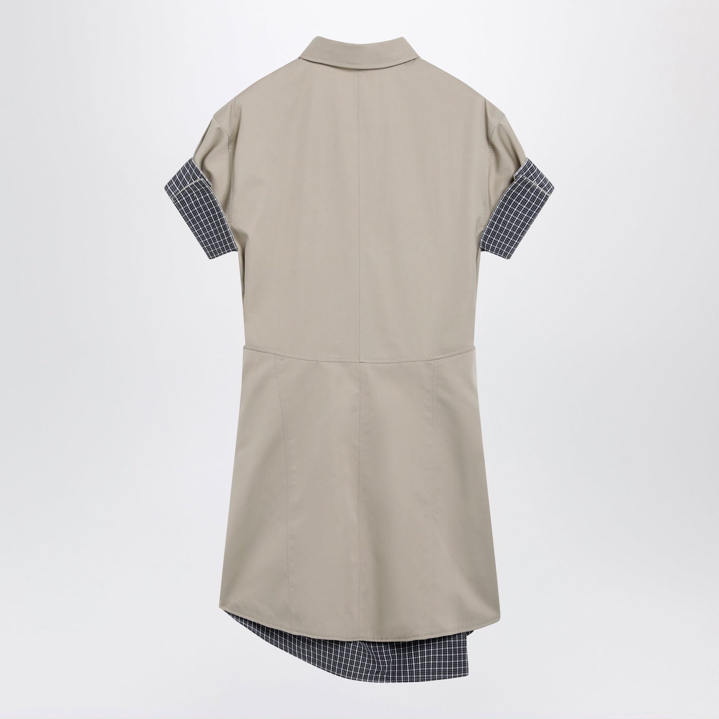 Loewe Short Cotton And Silk Wrap Dress In Beige Women LOEWE