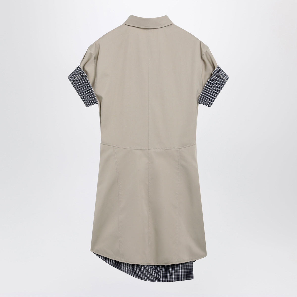 Loewe Short Cotton And Silk Wrap Dress In Beige Women LOEWE