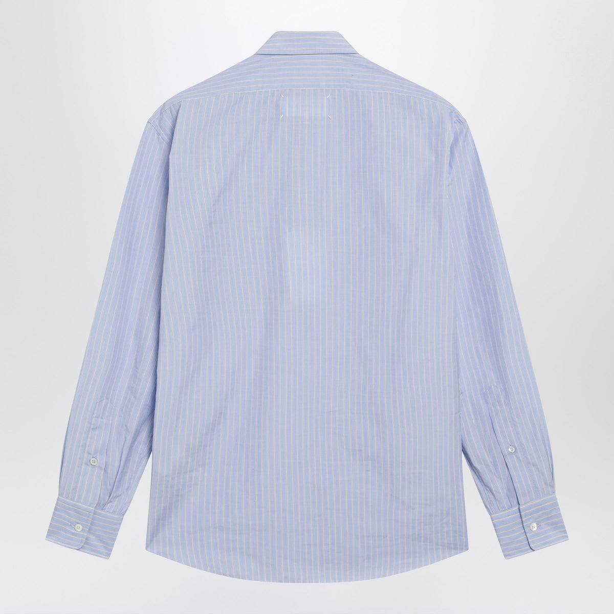 Maison Margiela Striped Shirt In Light Blue Cotton Men MAISON MARGIELA
