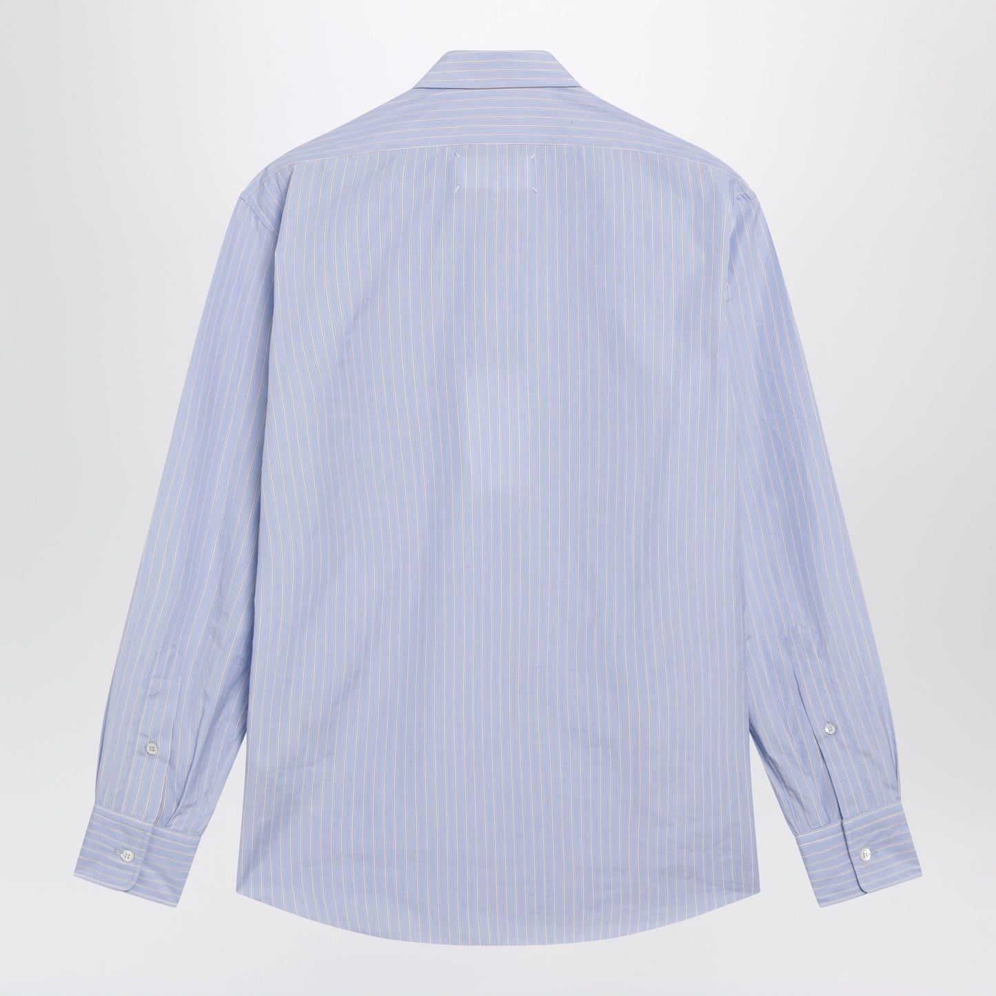 Maison Margiela Striped Shirt In Light Blue Cotton Men MAISON MARGIELA