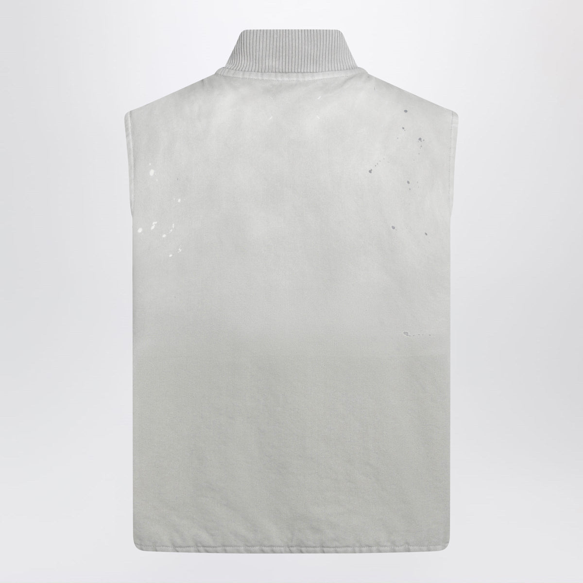Maison Margiela Vintage Pearl Grey Vest With Paint-Effect Details Men MAISON MARGIELA