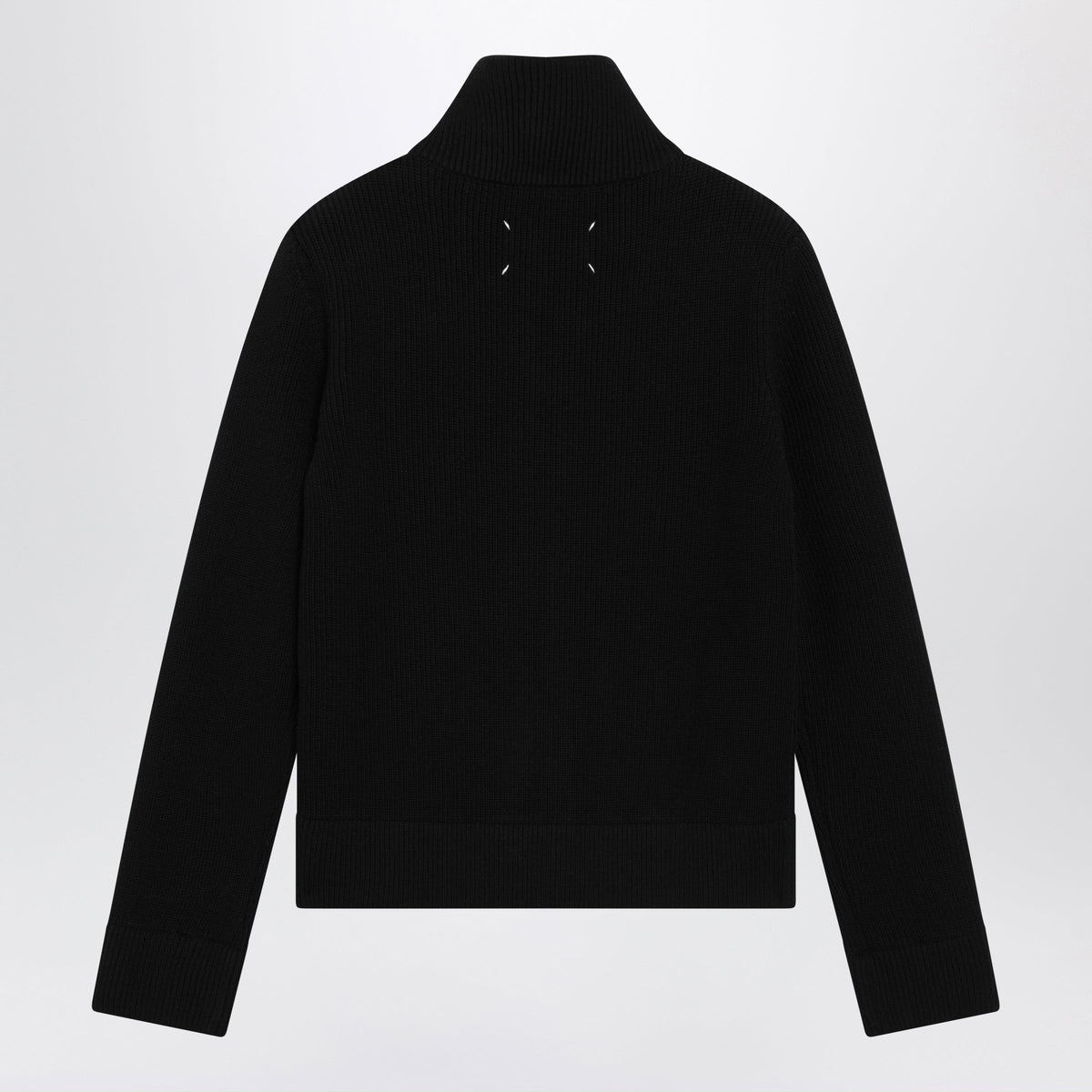 Maison Margiela Black Wool-Blend Zip Cardigan Women MAISON MARGIELA