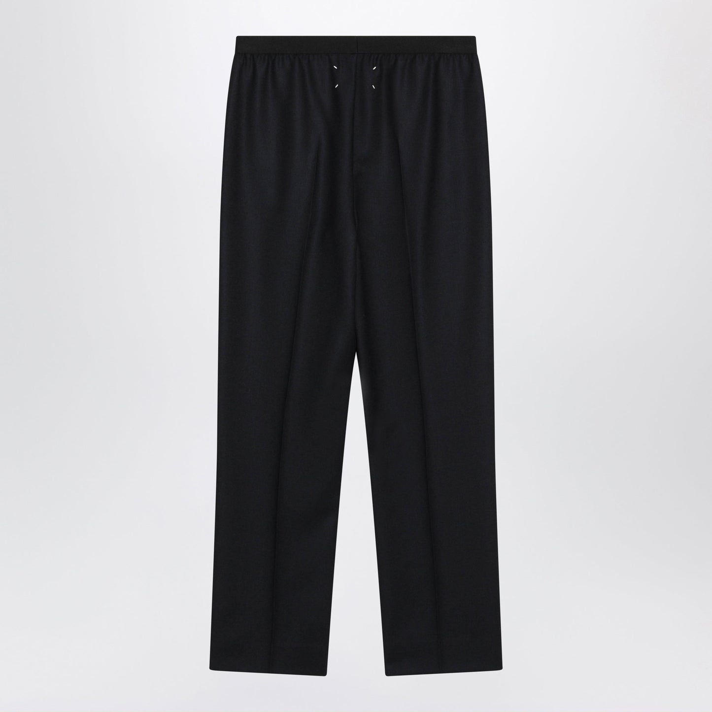 Maison Margiela Straight Navy Virgin Wool Trousers Women MAISON MARGIELA