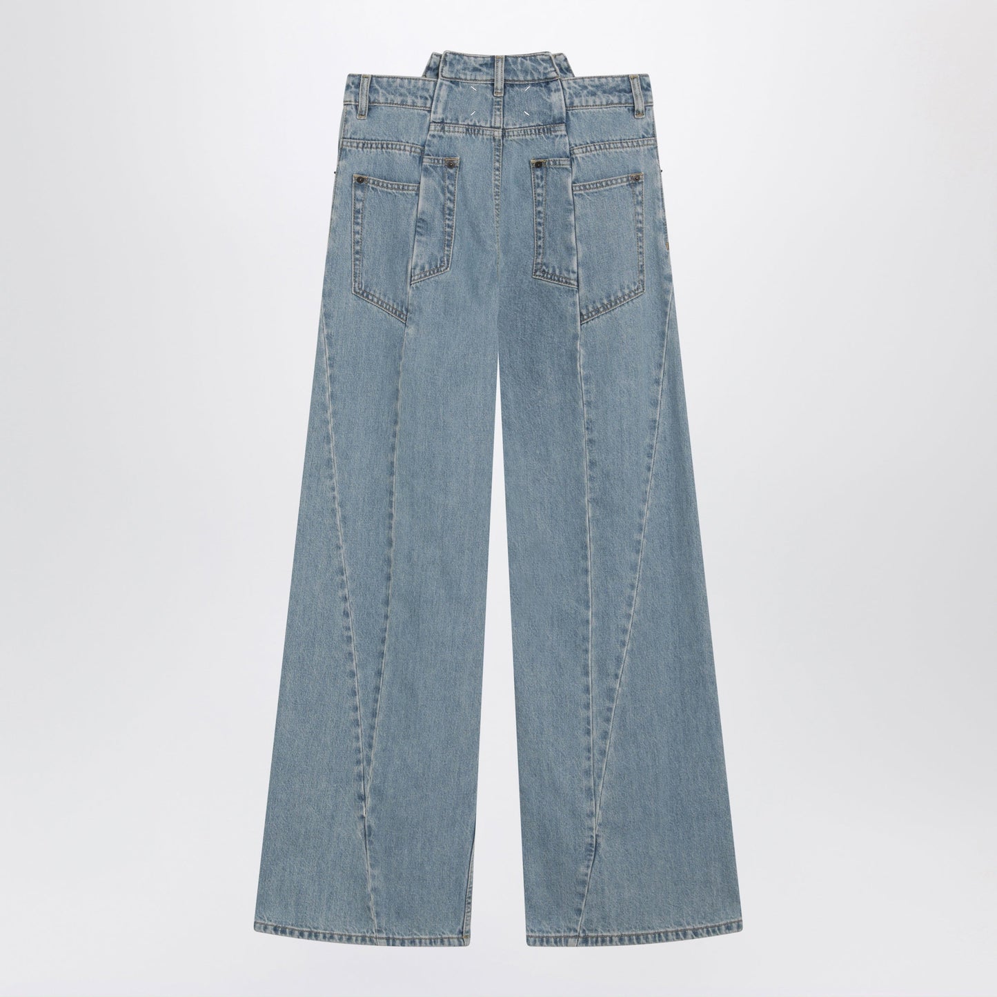 Maison Margiela Stonewashed Straight-Leg Denim Jeans In Medium Blue Women MAISON MARGIELA