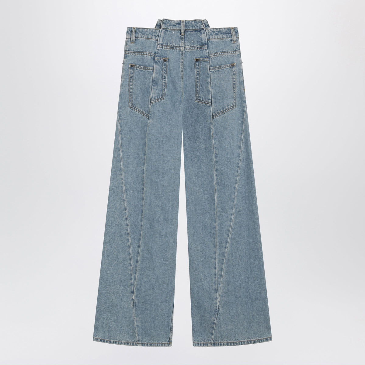Maison Margiela Stonewashed Straight-Leg Denim Jeans In Medium Blue Women MAISON MARGIELA