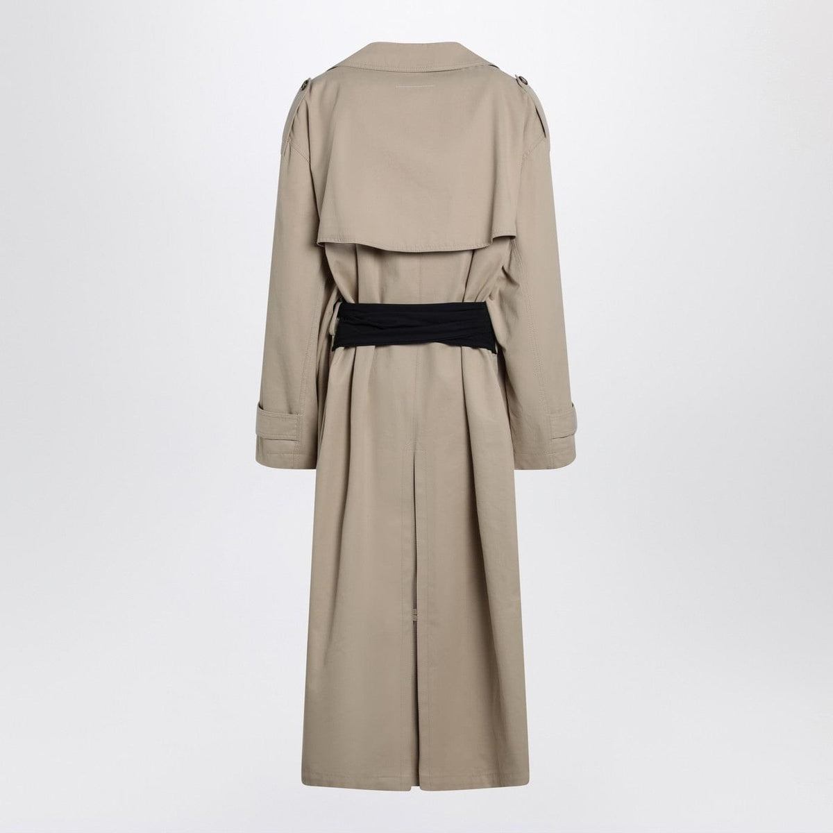 Mm6 Maison Margiela Beige Cotton Trench Coat With Gloves Women MM6 MAISON MARGIELA