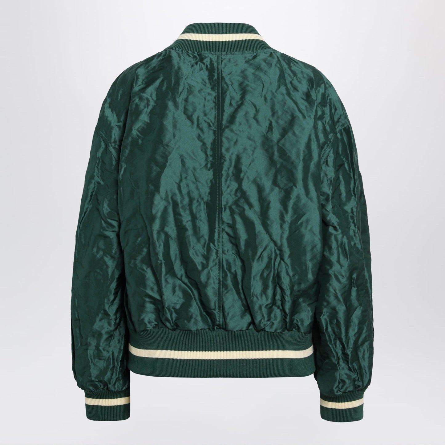 Loewe Dark Green Technical Taffeta Bomber Jacket Women LOEWE
