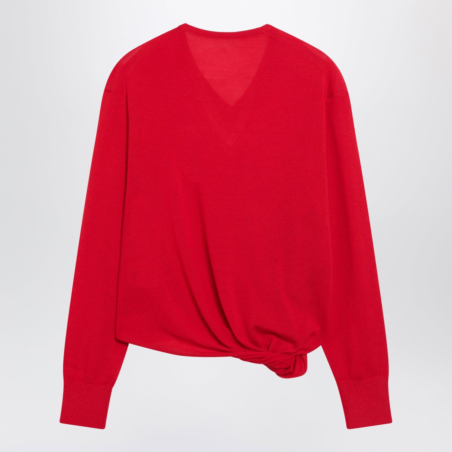 Loewe Red Merino Wool Draped Top Women LOEWE
