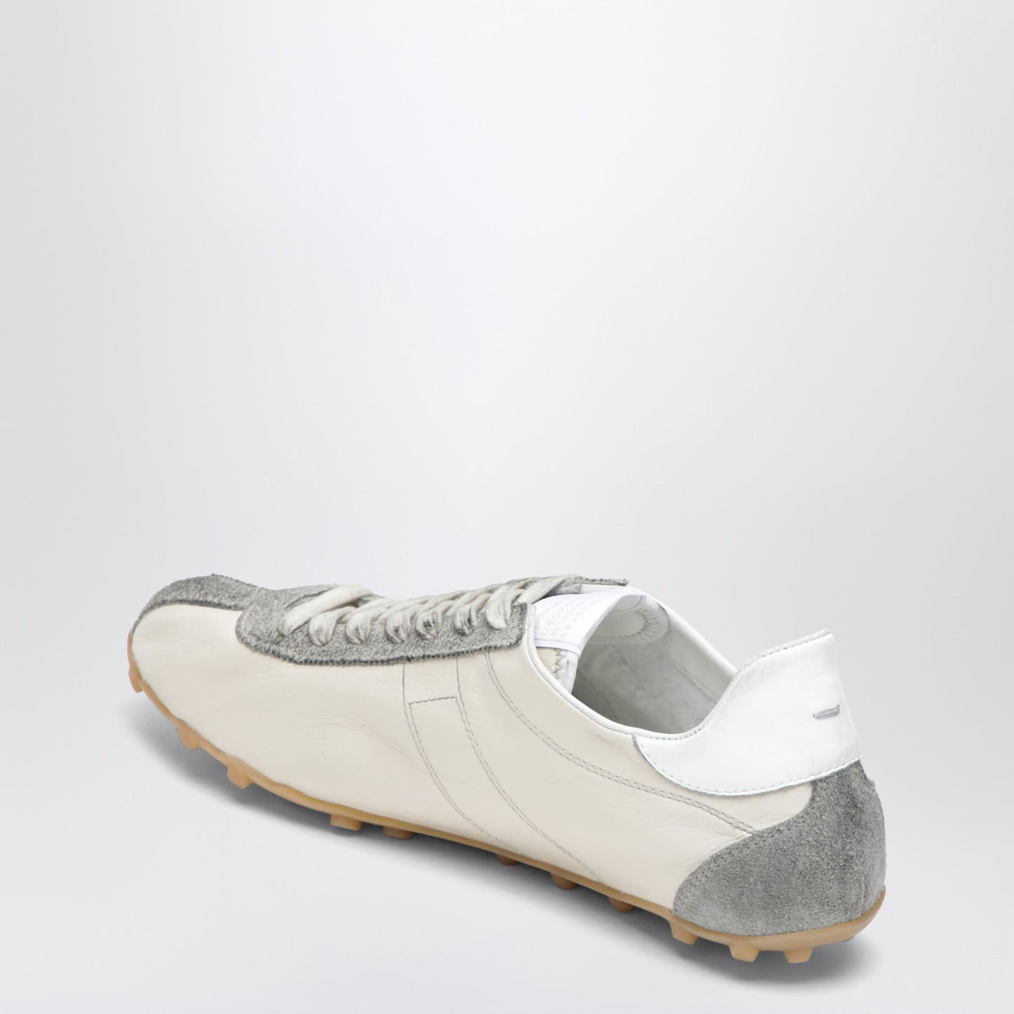 Maison Margiela Sprinters Sneakers In Cream Leather And Vintage Suede Men MAISON MARGIELA