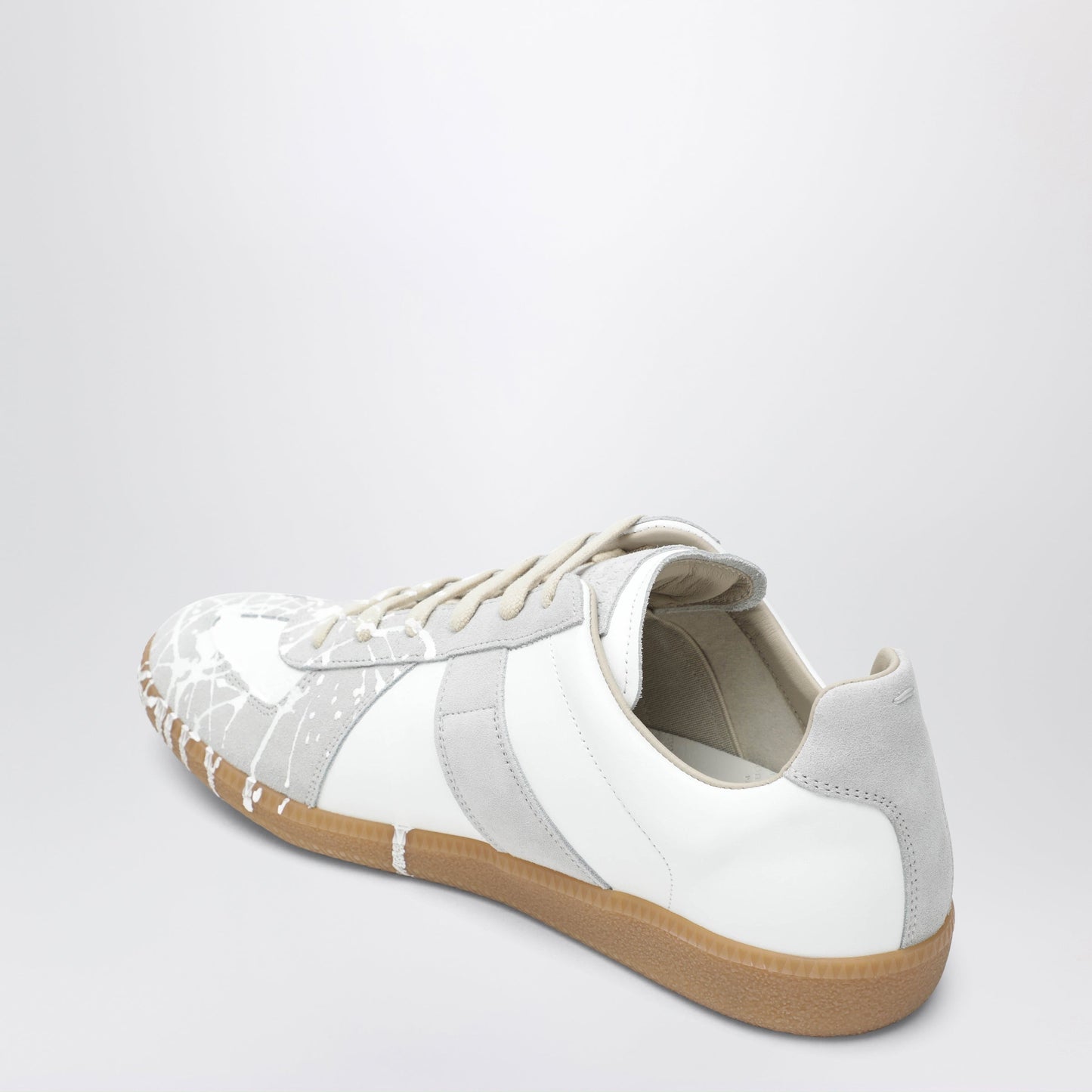 Maison Margiela Replica Sneakers In White Leather And Suede Men MAISON MARGIELA