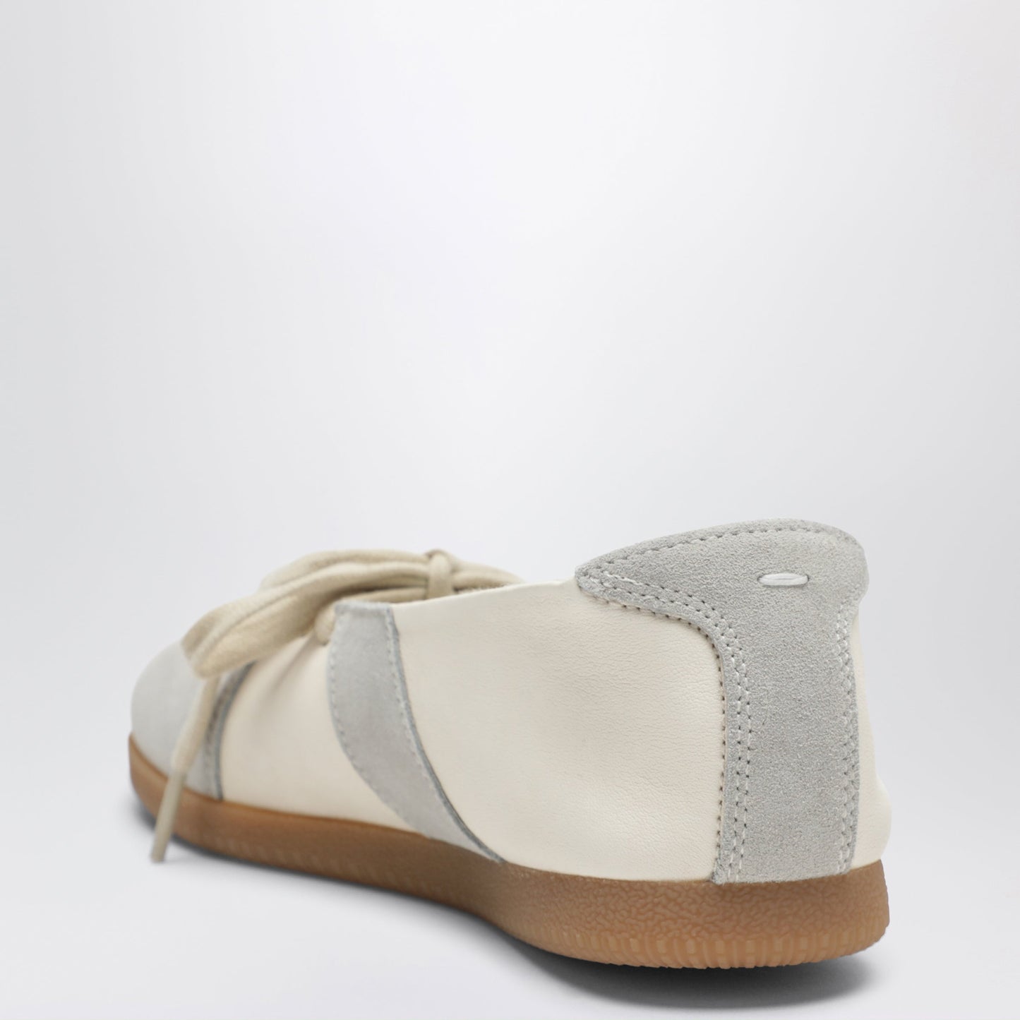 Maison Margiela Replica Ballet Lace-Up Flats In Nappa, Bleached Sand Women MAISON MARGIELA