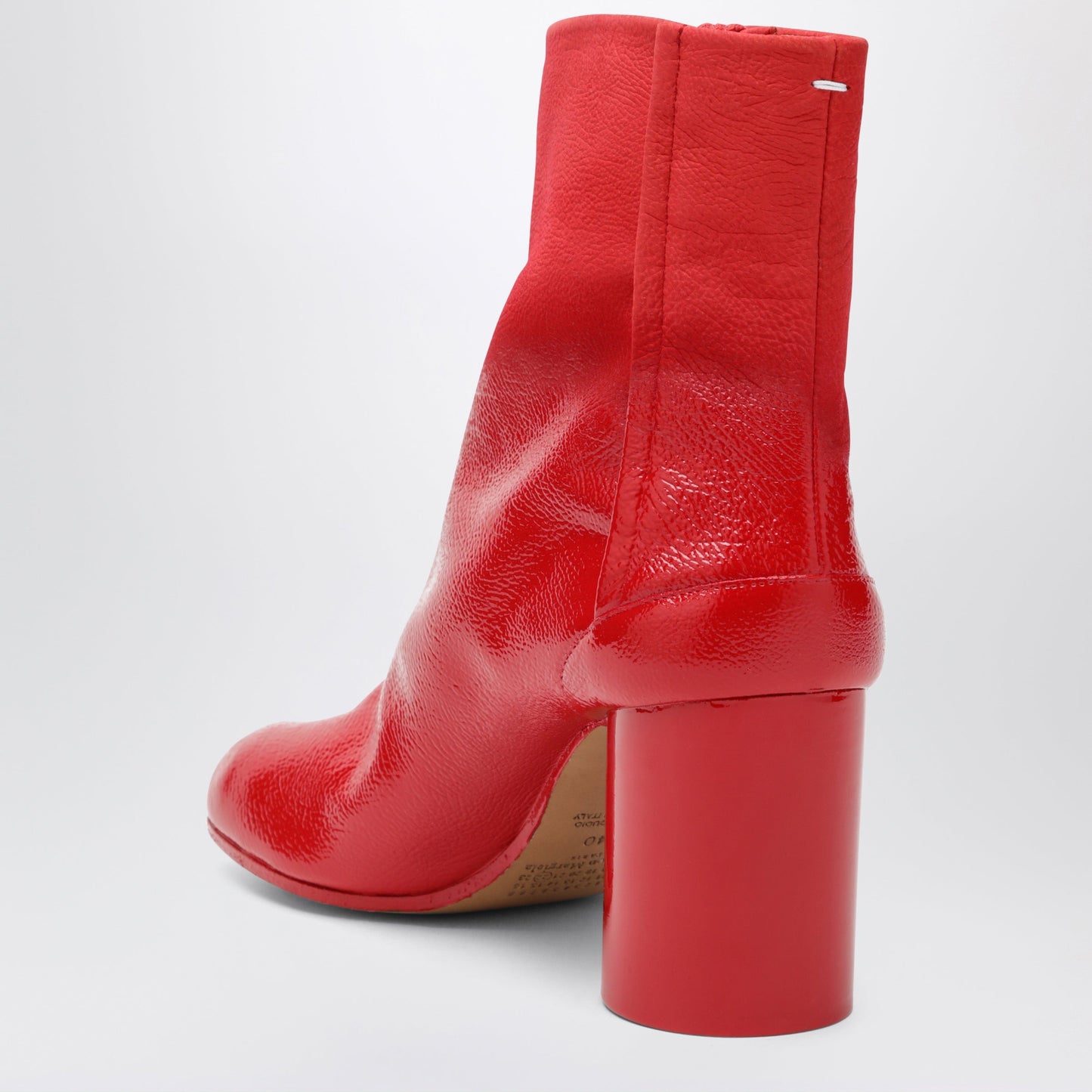 Maison Margiela Red Patent Leather Tabi Ankle Boots Women MAISON MARGIELA