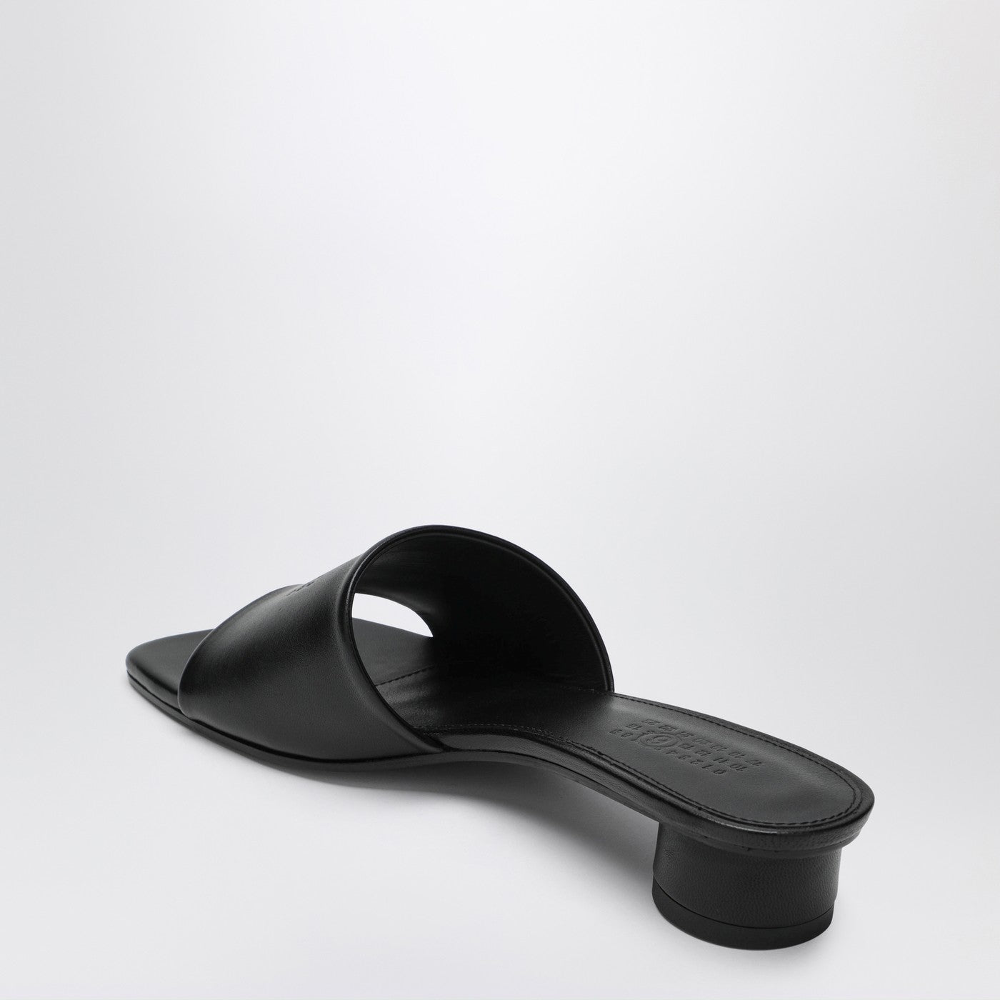 Mm6 Maison Margiela Black Anatomic Sandals With Low Heel Women MM6 MAISON MARGIELA