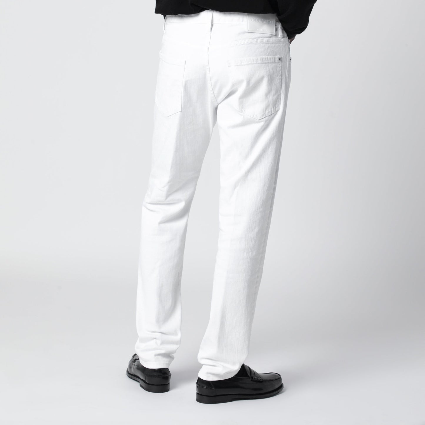 Dsquared2 Teddy Jeans In White Stretch Cotton Denim Men DSQUARED2