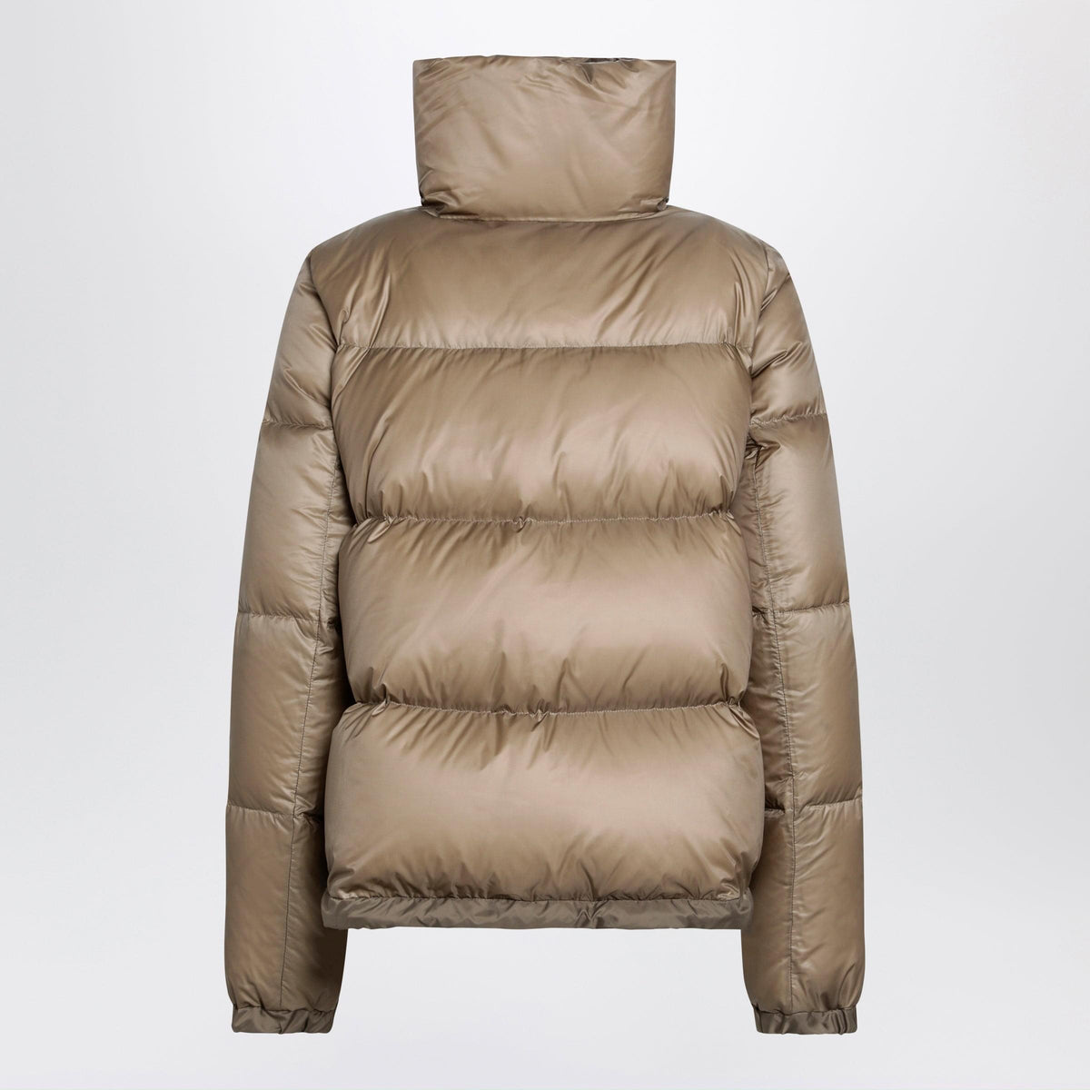 Sacai Beige Down Jacket With Asymmetrical Zip Women SACAI
