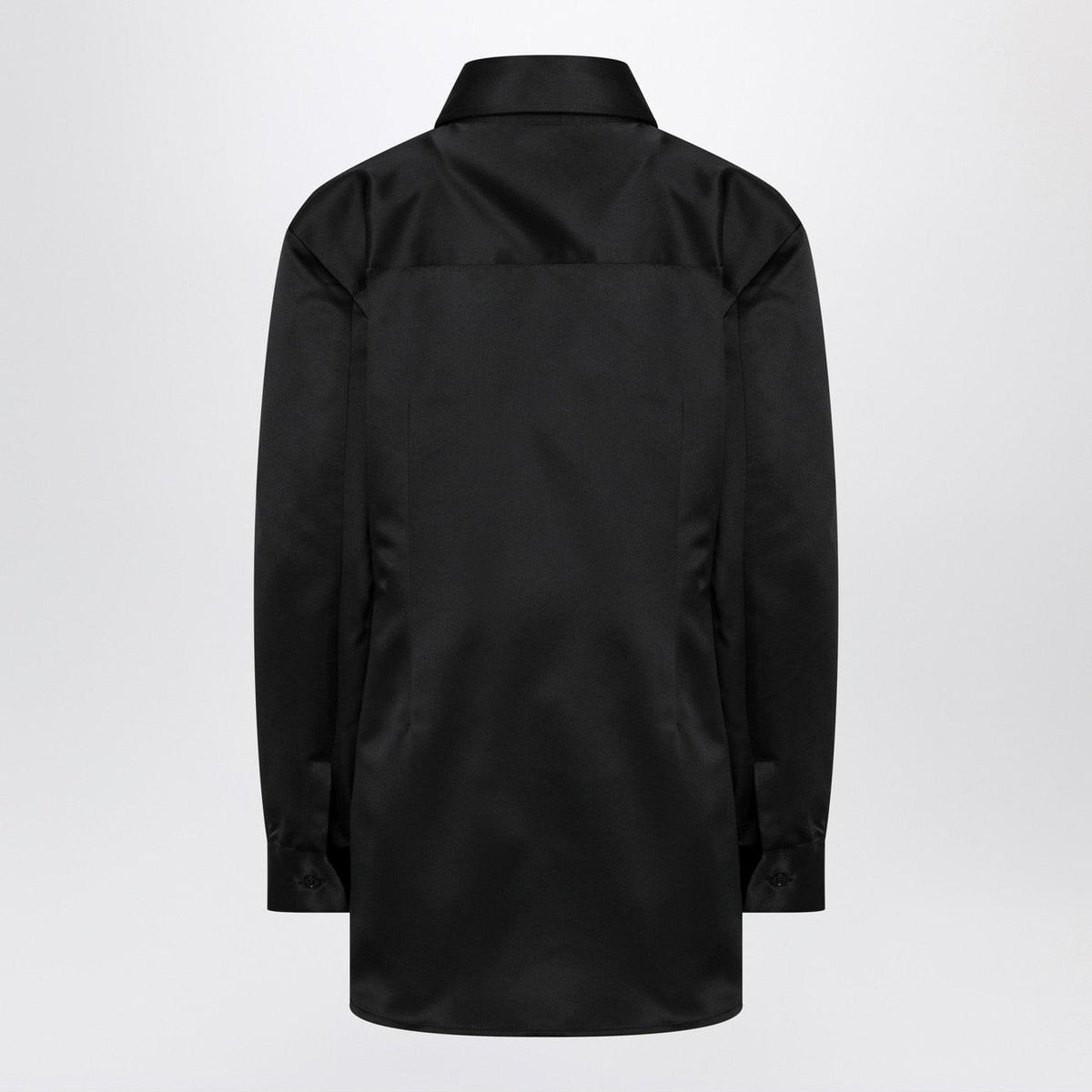 The Frankie Shop Black Satin Shirt Dress Women The Frankie Shop