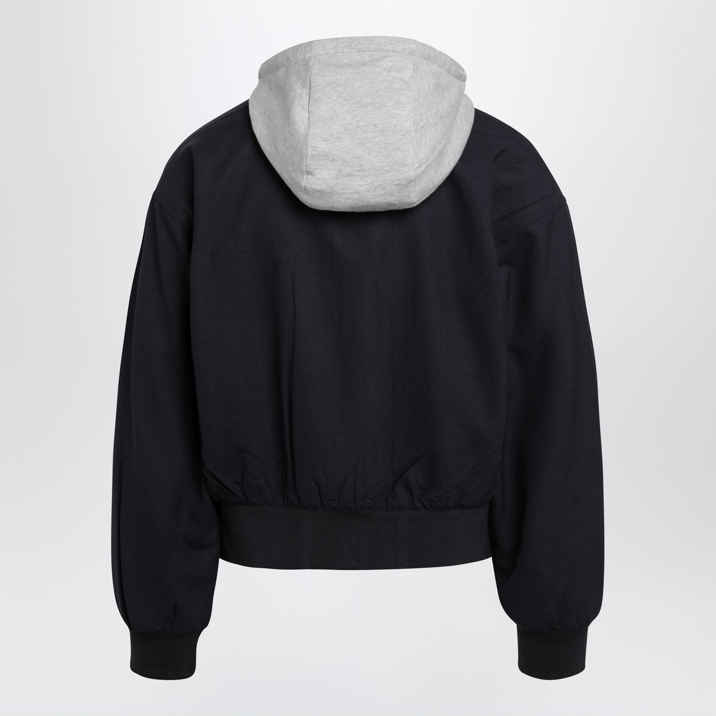 Prada Navy Wool Hooded Jacket Men PRADA