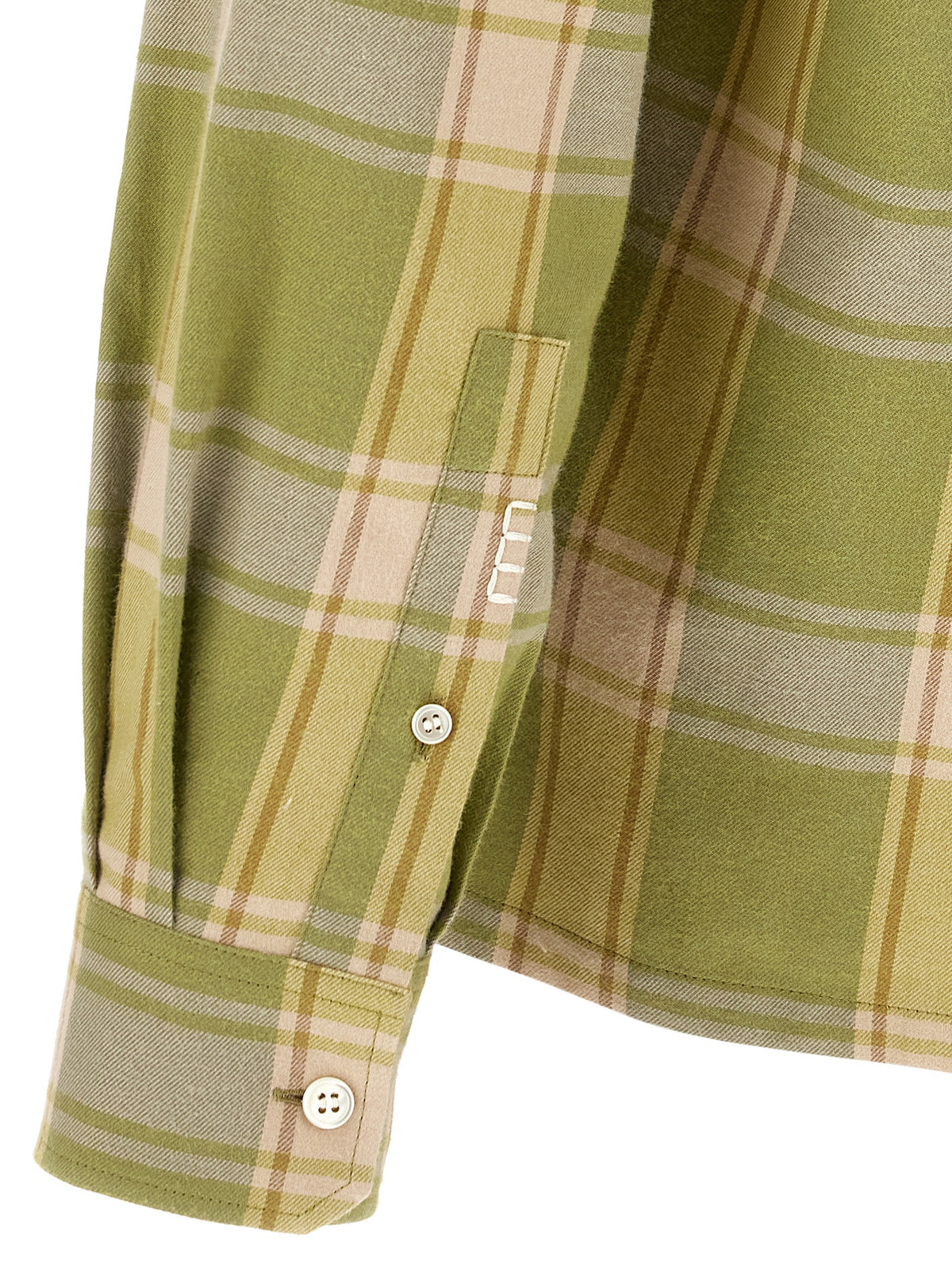 J.W.Anderson Men Green Check Shirt J.W. ANDERSON