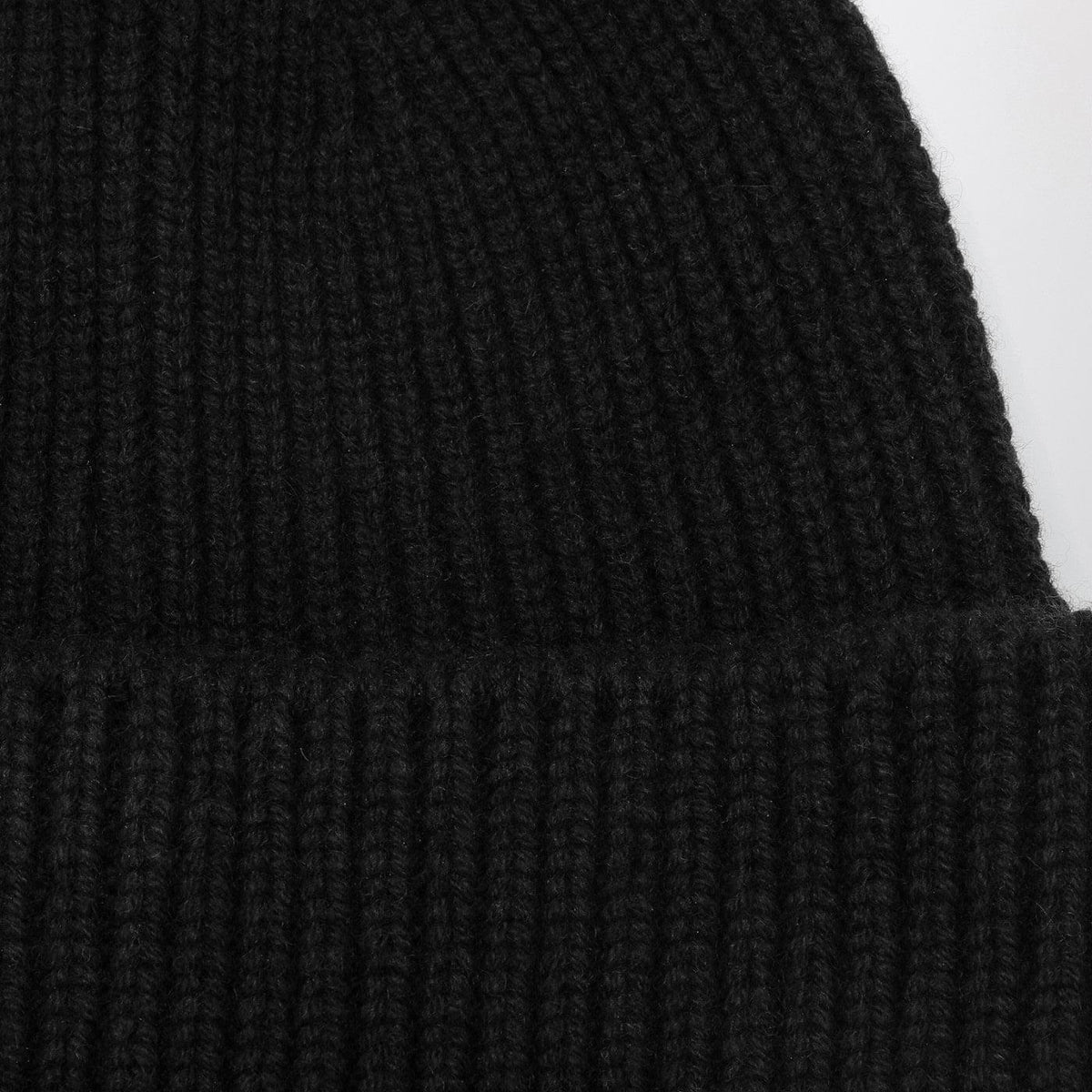 Destin Black Cashmere Blend Beanie Men Destin