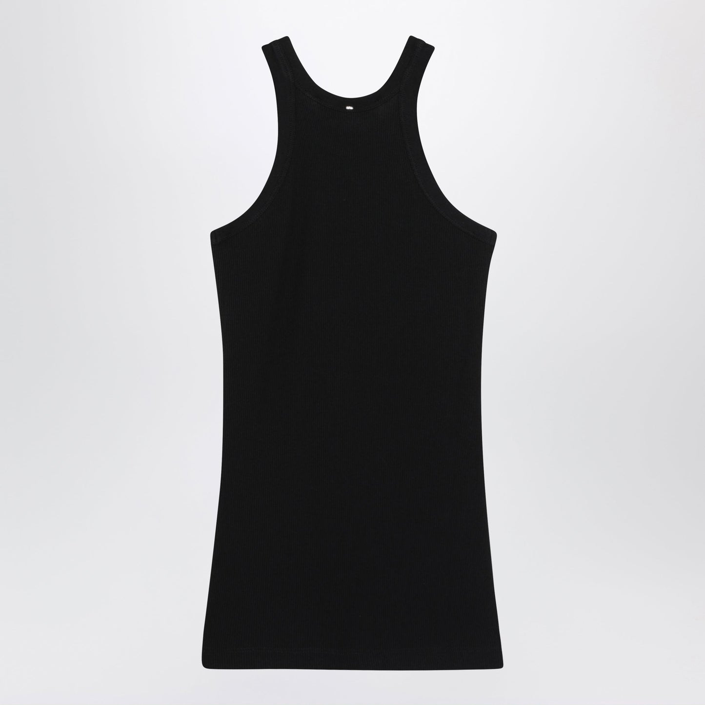 Sportmax Ribbed Cotton And Silk Halterneck Tank Top In Black Women SPORTMAX