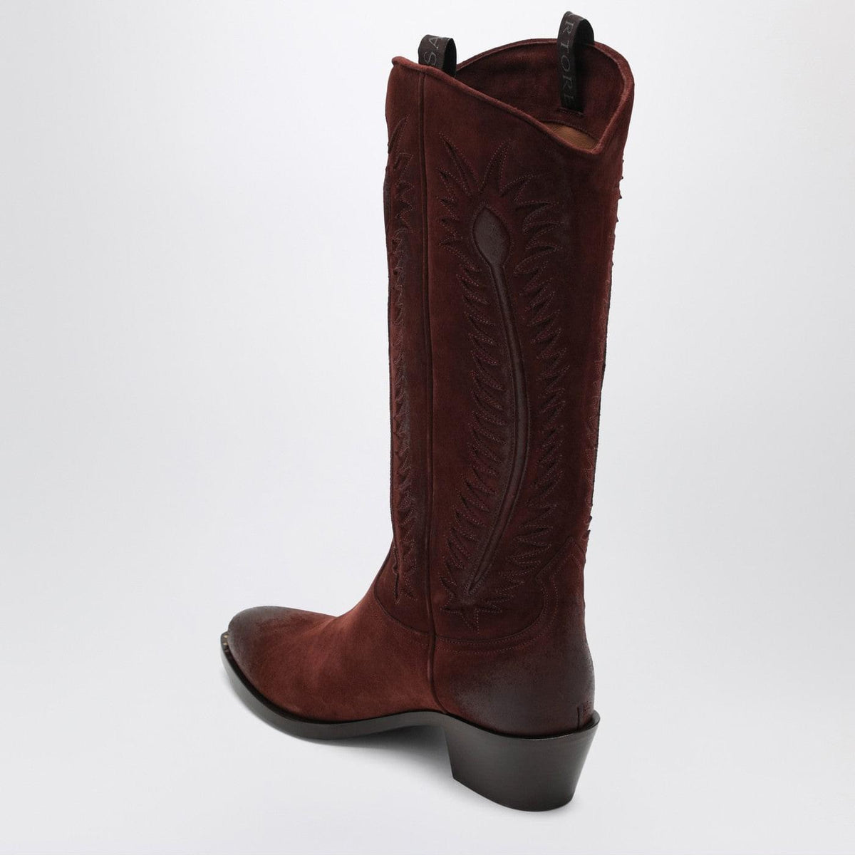 Sartore Brown Suede Frida Western Boot Women Sartore