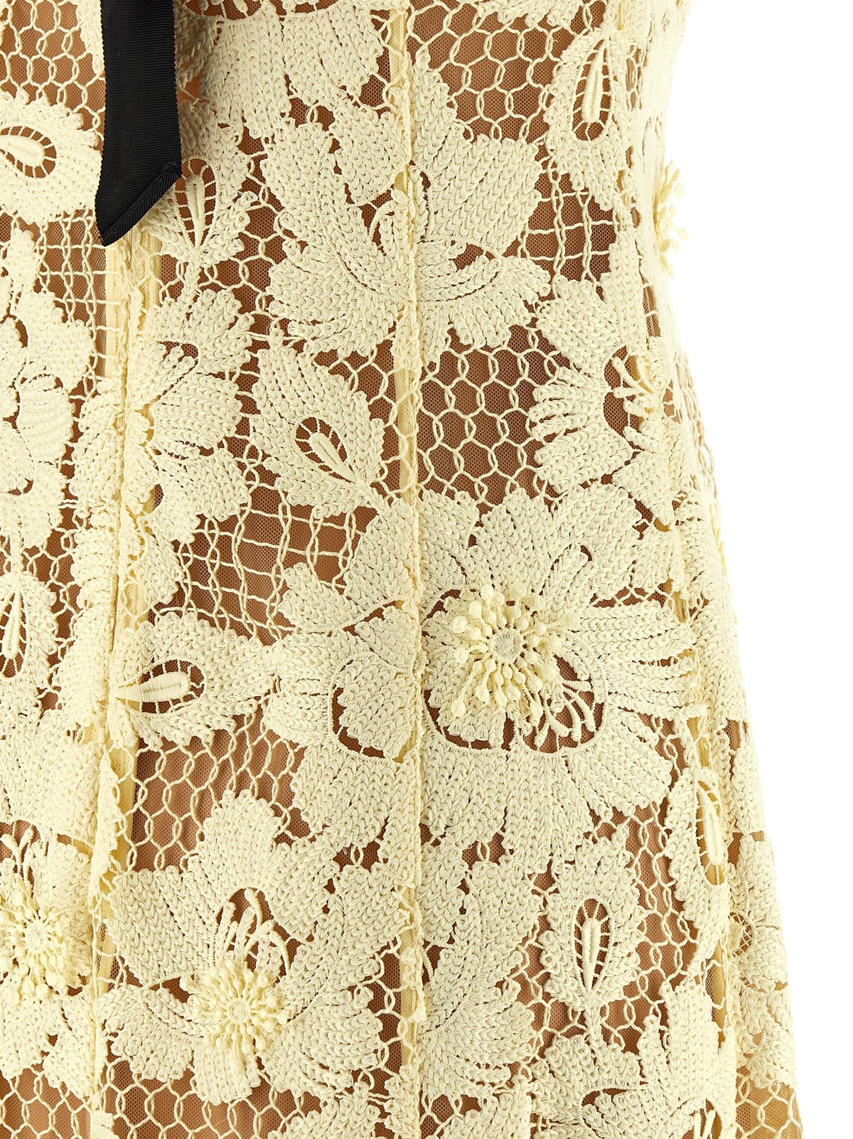 Self Portrait Women 'Yellow Crochet Lace' Midi Dress SELF-PORTRAIT